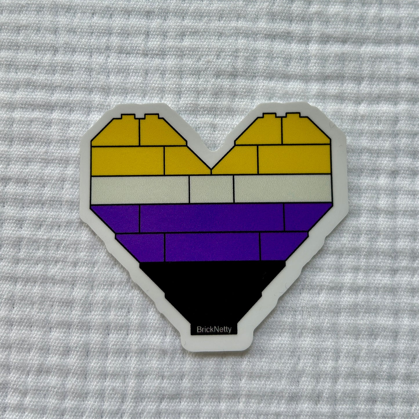 BN Sticker- Non-Binary- Pride Heart
