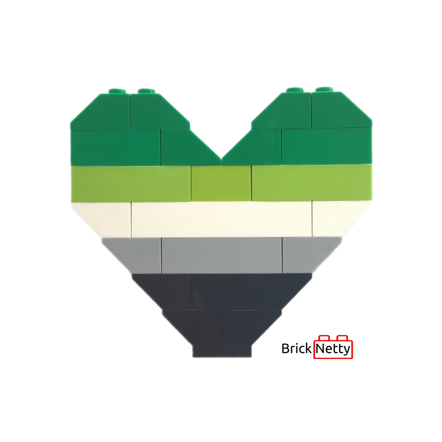 Badge- Aromantic Pride Flag Heart