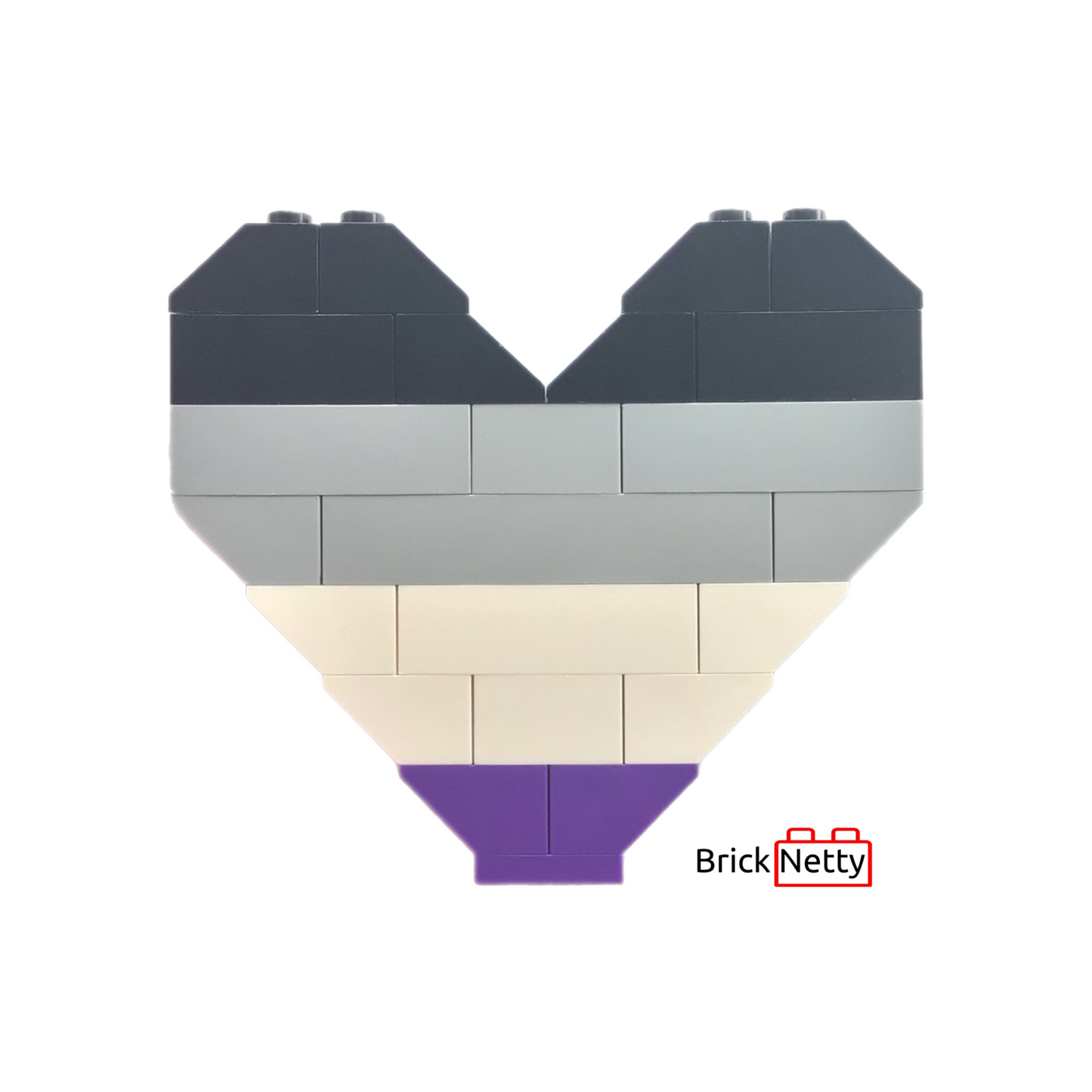 Badge- Asexual Pride Flag Heart