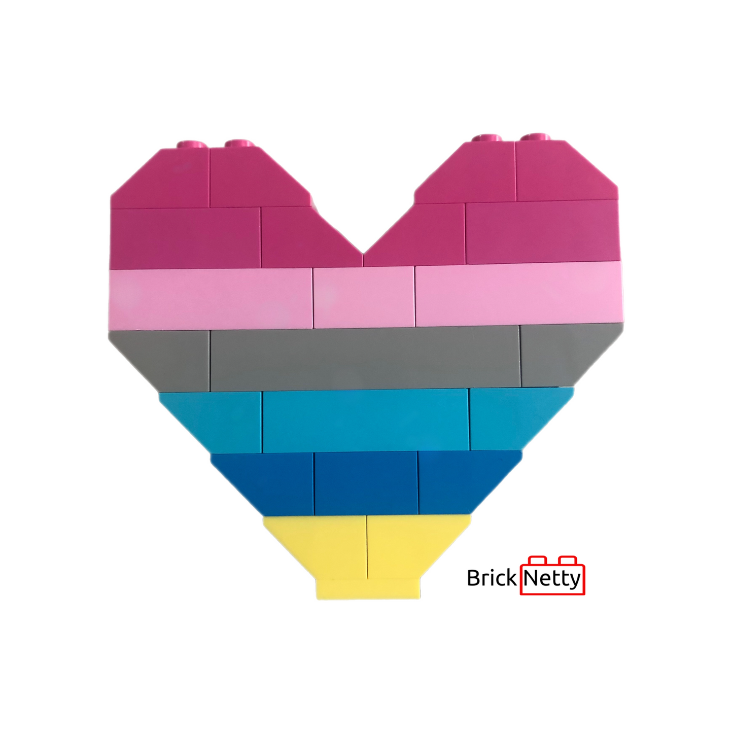 Badge- Genderflux Pride Flag Heart