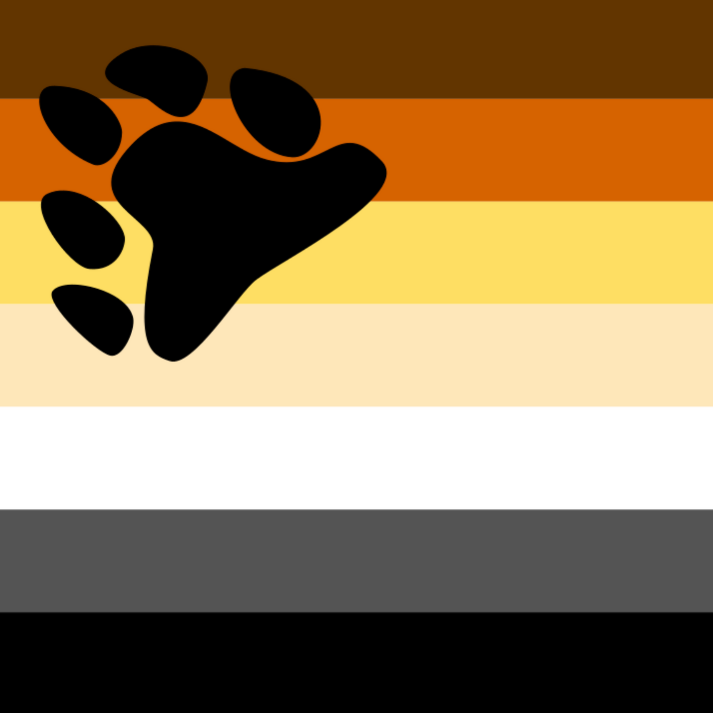 BrickNetty Pride Heart - Bear Pride Flag
