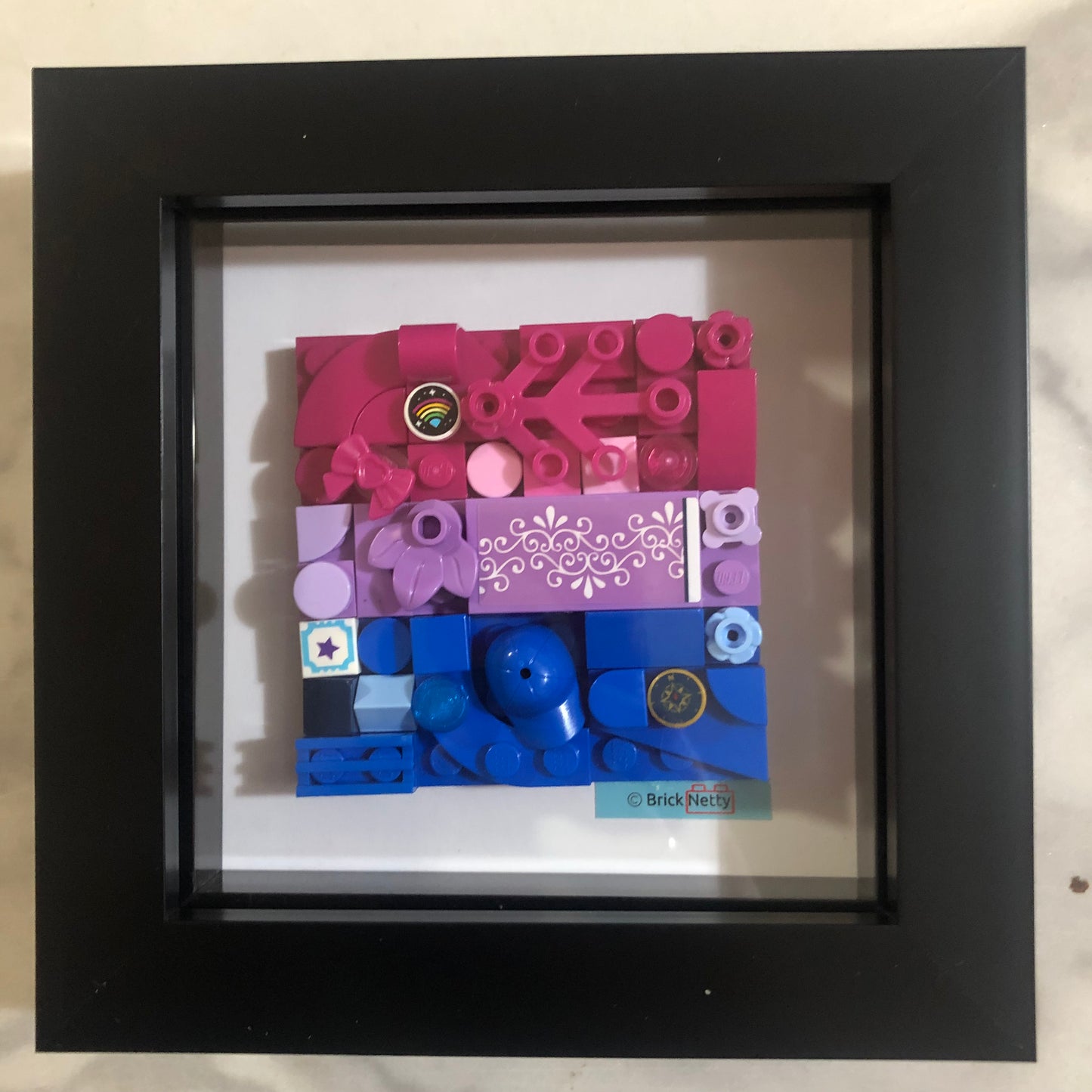 Collage Art- Bi Pride Flag