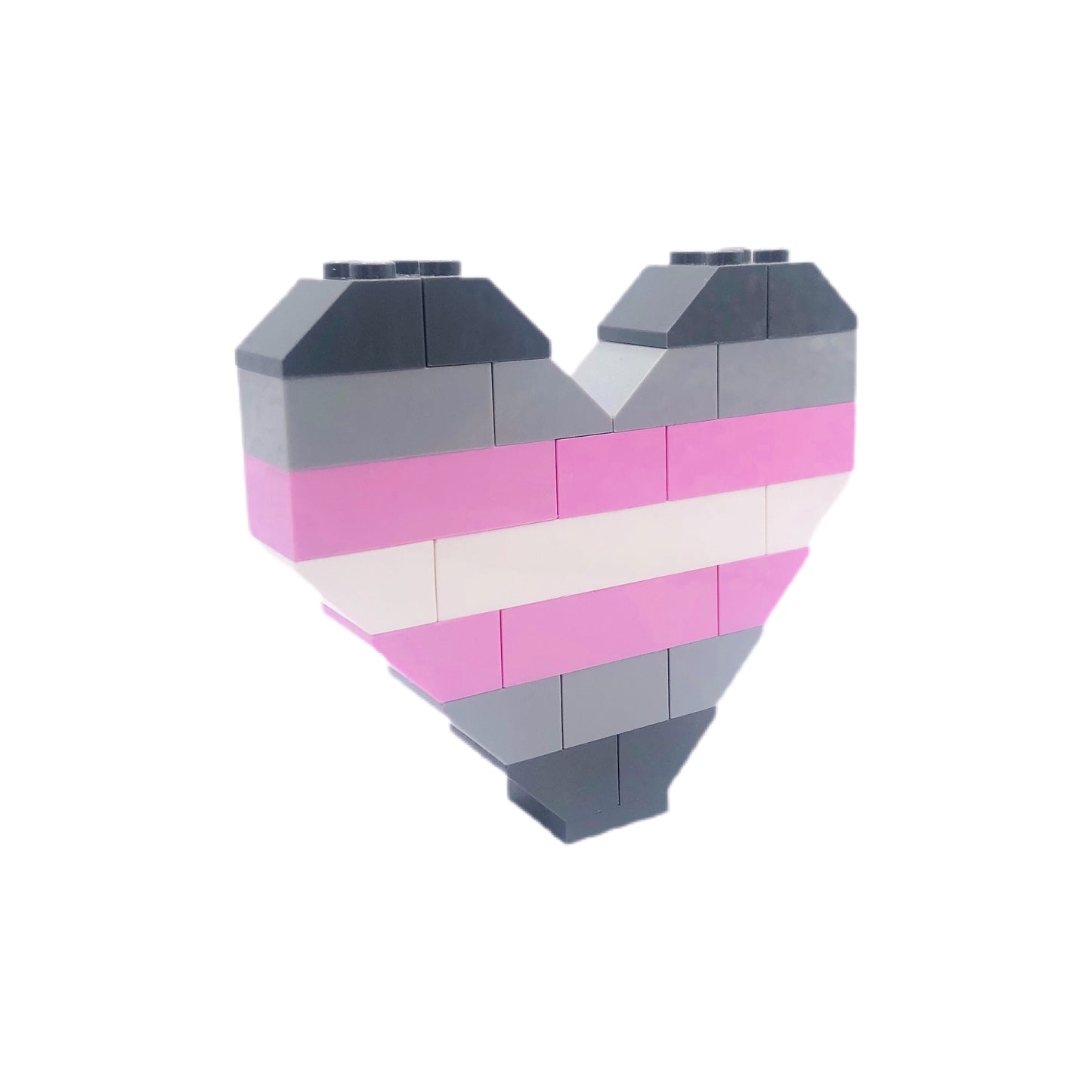 BrickNetty Pride Heart - Demigirl Pride Flag