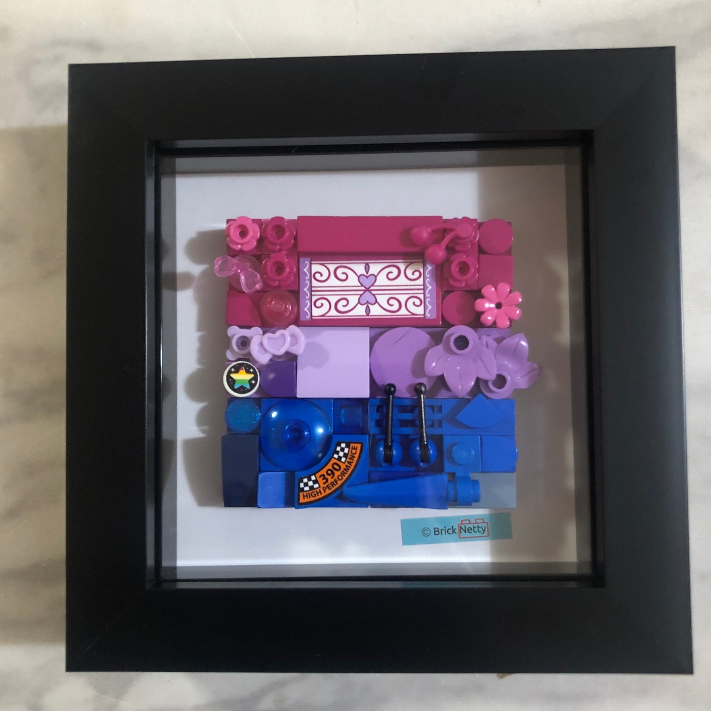 Collage Art- Bi Pride Flag