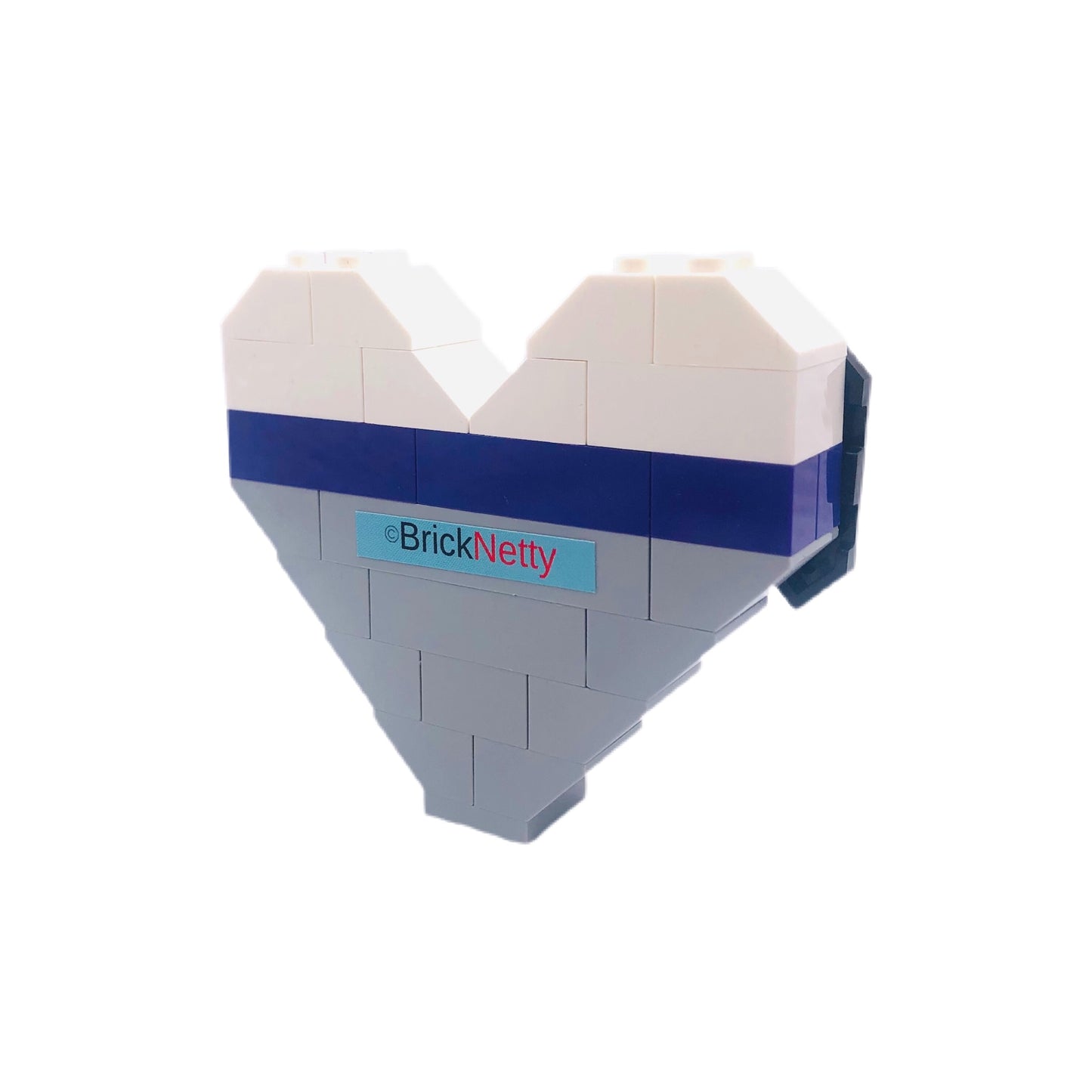 BrickNetty Pride Heart - Demisexual Pride Flag