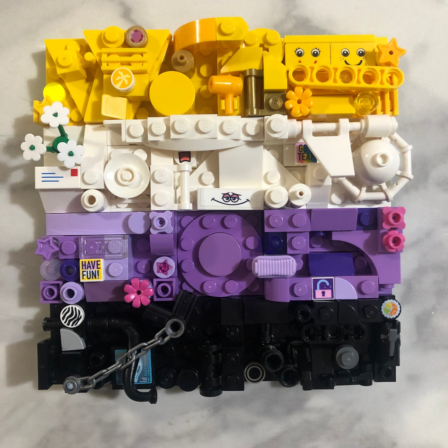 Collage Art- Non-Binary Pride Flag