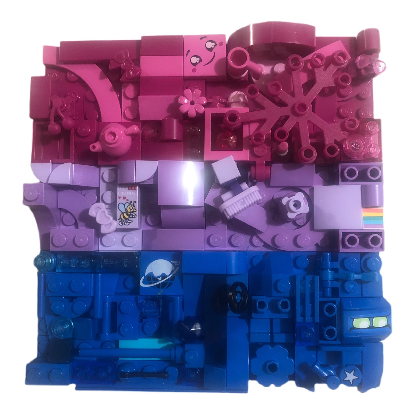 Collage Art- Bi Pride Flag