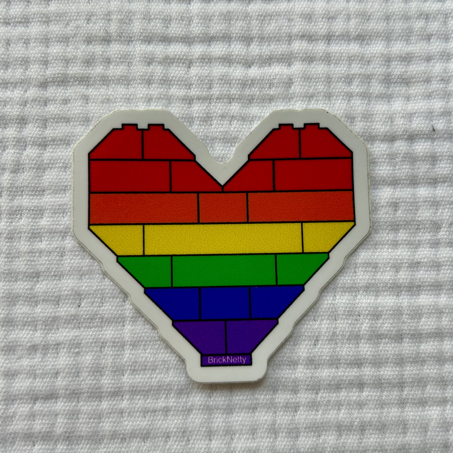 BN Sticker- Rainbow- Pride Heart