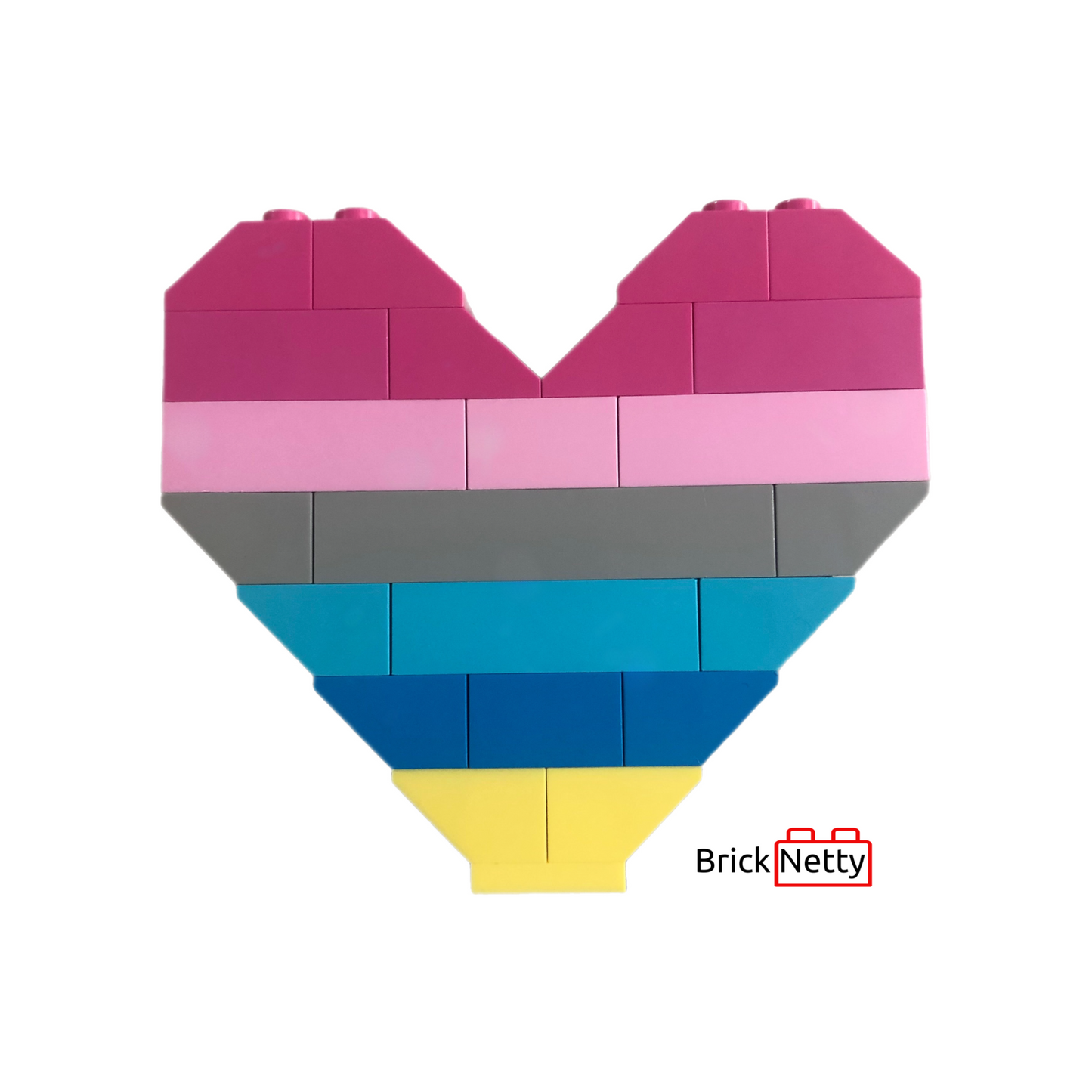BrickNetty Pride Heart - Genderflux Pride Flag
