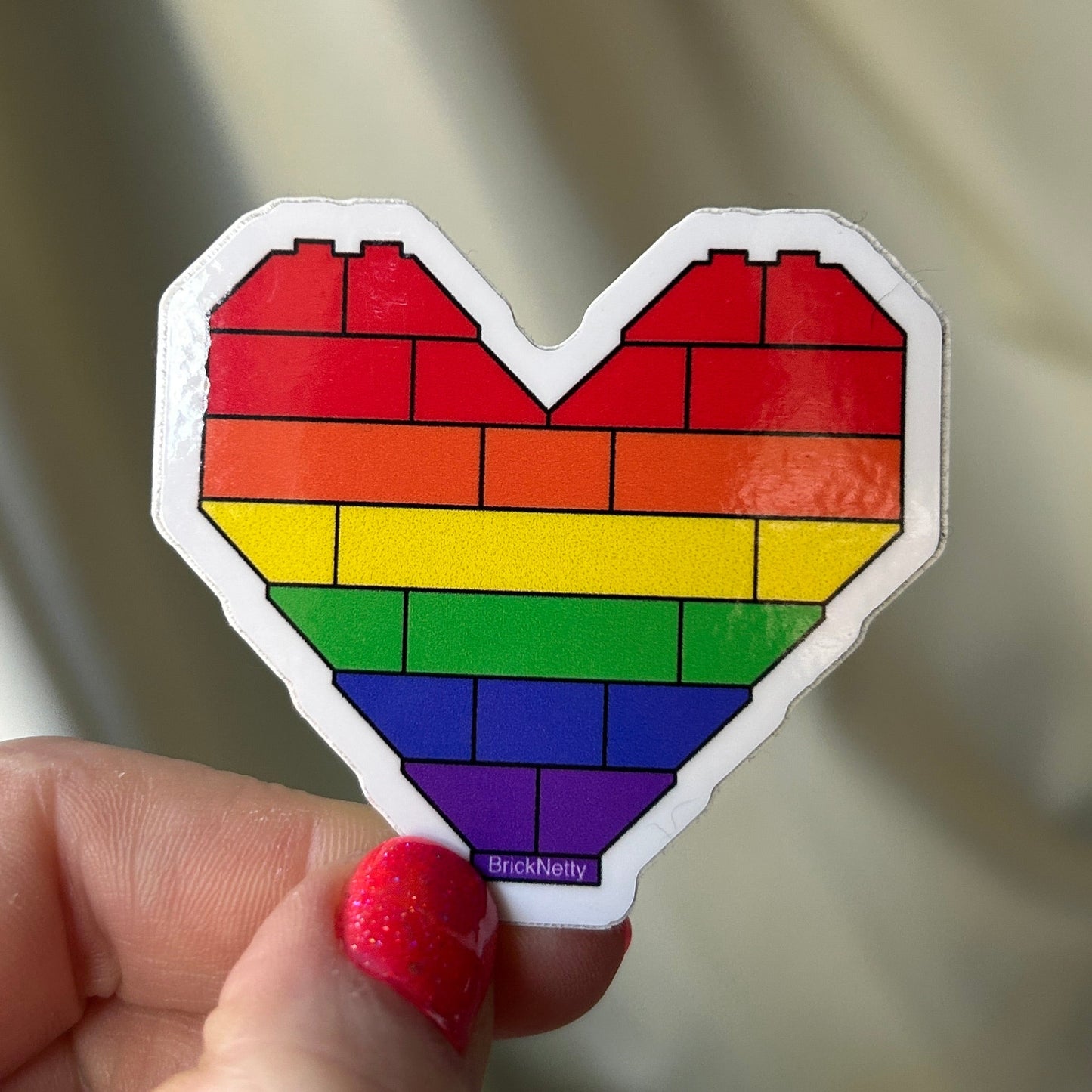 BN Sticker- Rainbow- Pride Heart