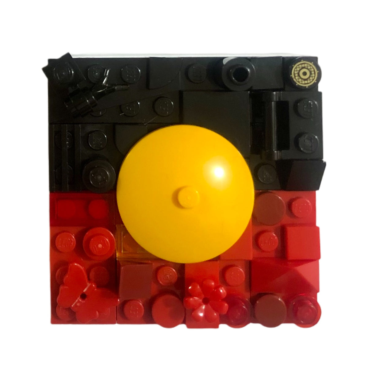 Collage Art- Aboriginal Flag