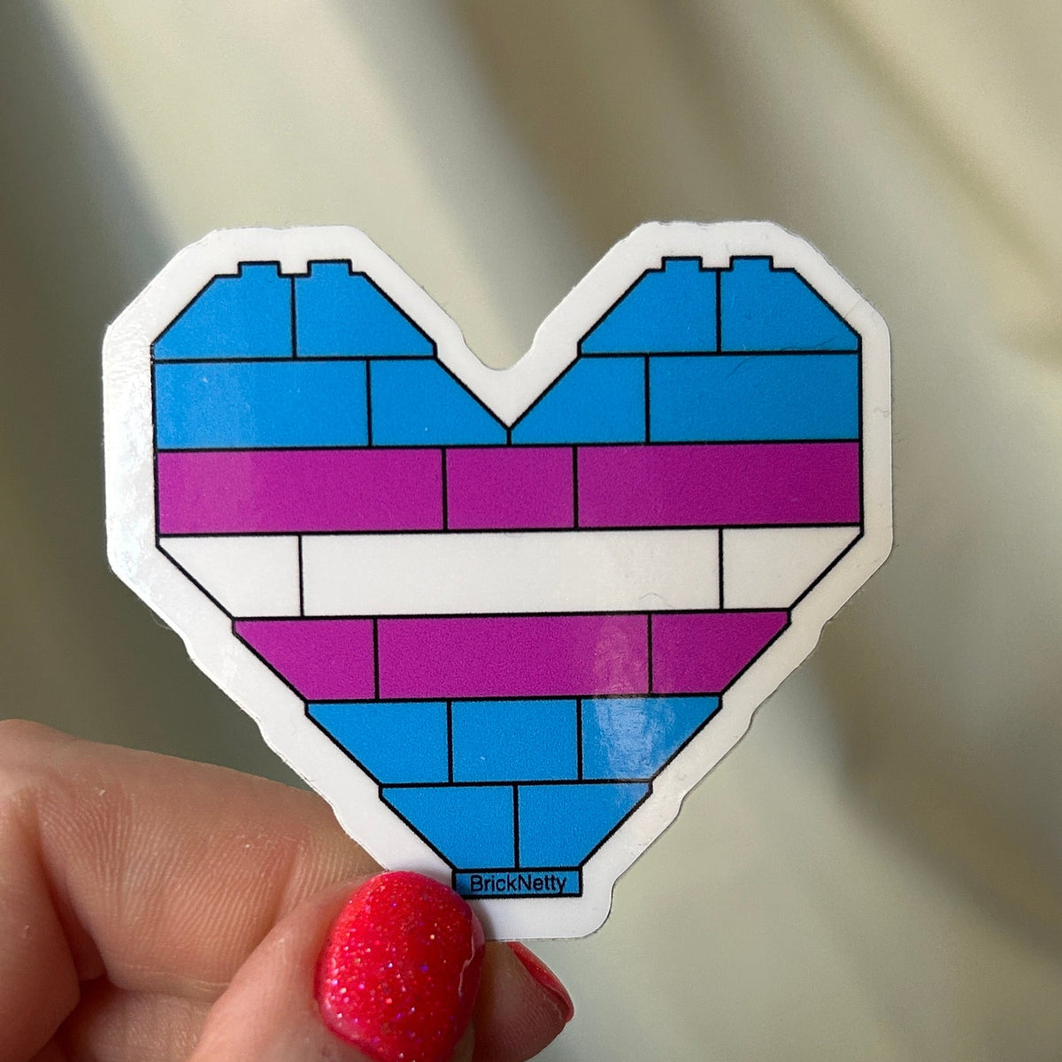 BN Sticker- Trans- Trans Pride Heart