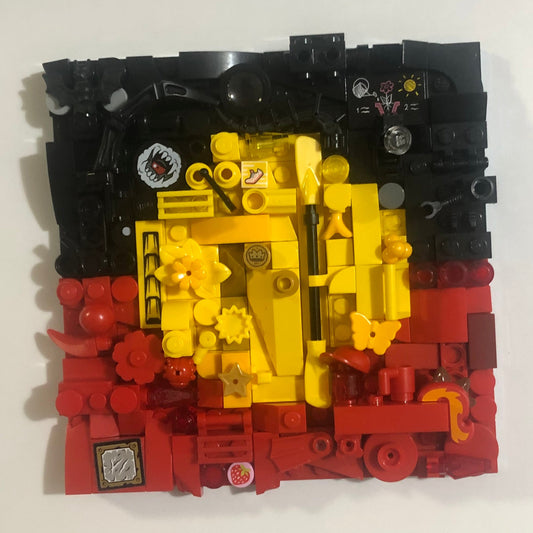 Collage Art- Aboriginal Flag