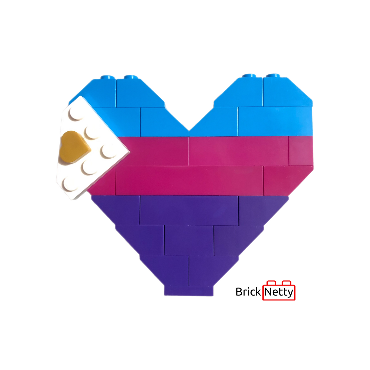 Badge- Polyamory Pride Flag Heart