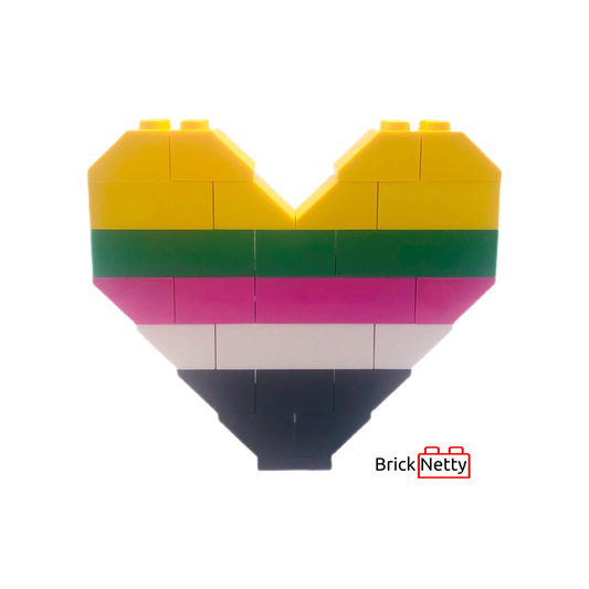Badge- Ceterosexual Pride Flag Heart