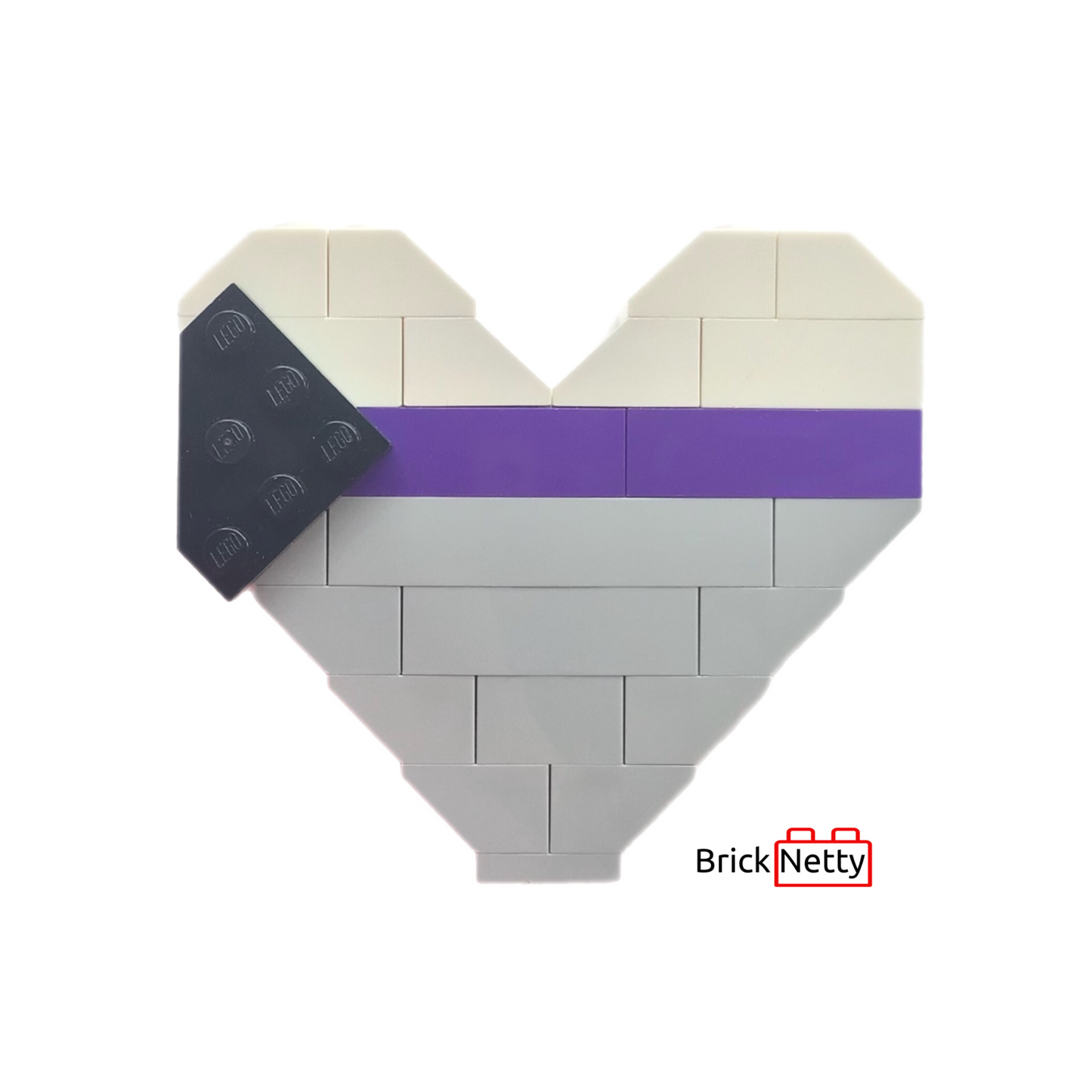 Badge- Demisexual Pride Flag Heart
