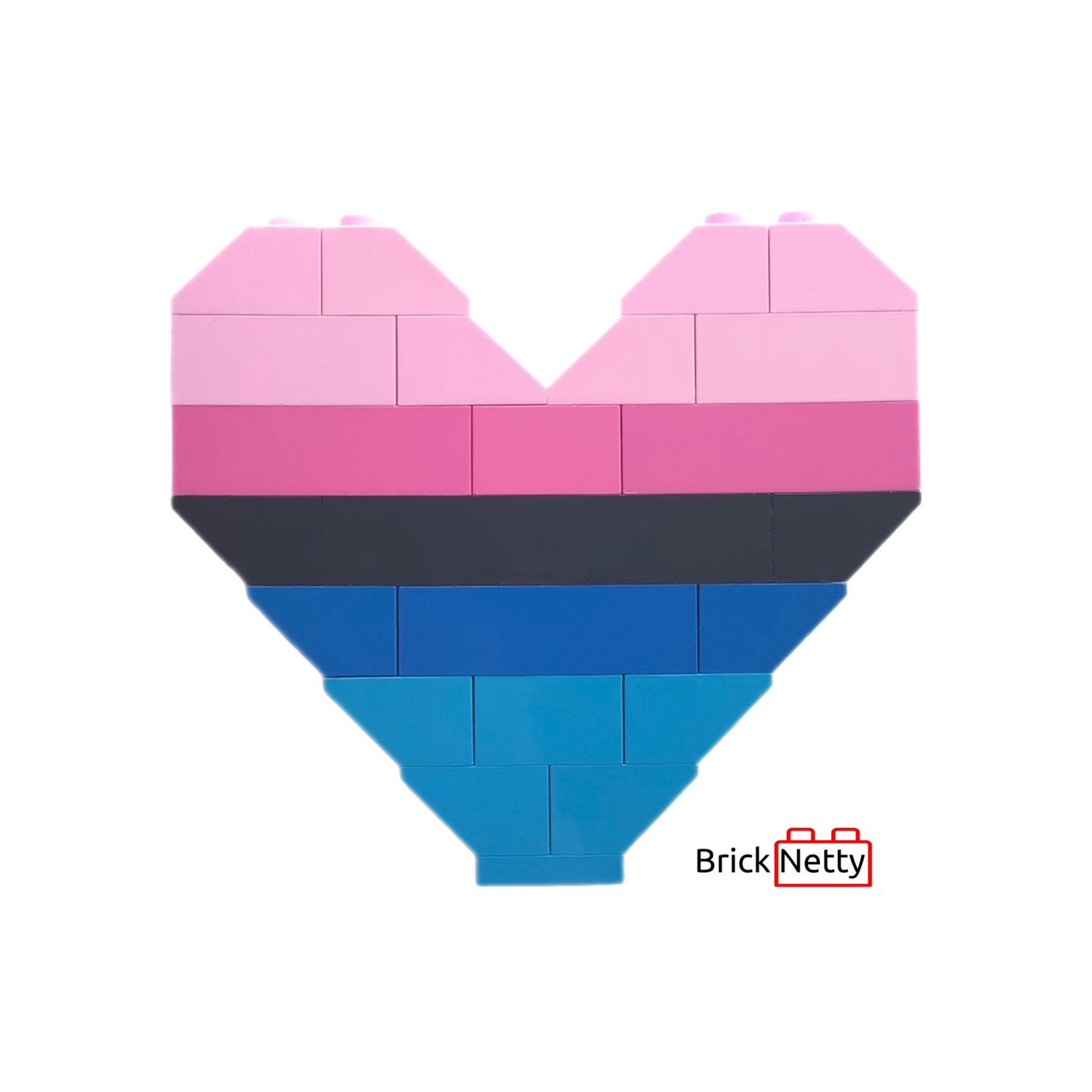 Badge- Omnisexual Pride Flag Heart