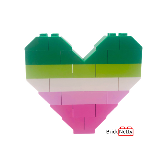 Badge- Abrosexual Pride Flag Heart