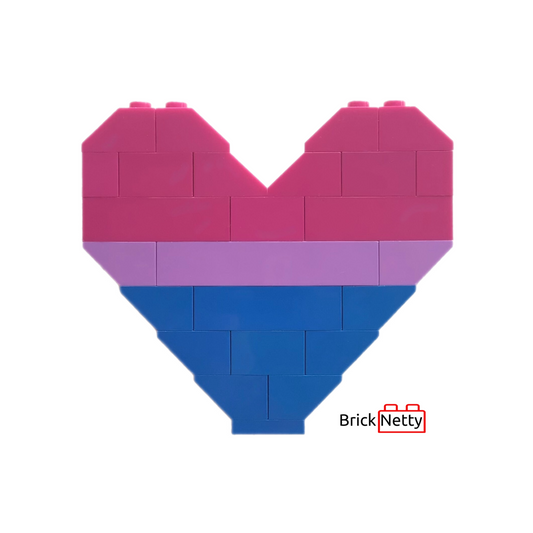 Badge- Bi Pride Flag Heart