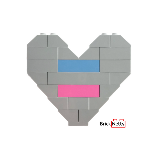 Badge- Androgynous Pride Flag Heart