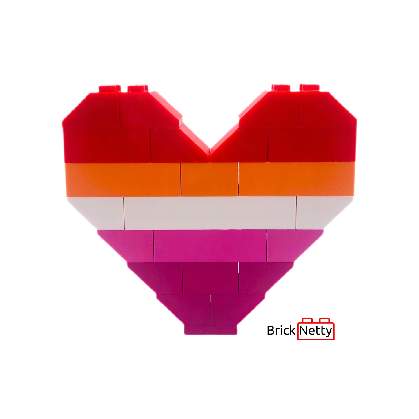 Badge- Lesbian Pride Flag Heart