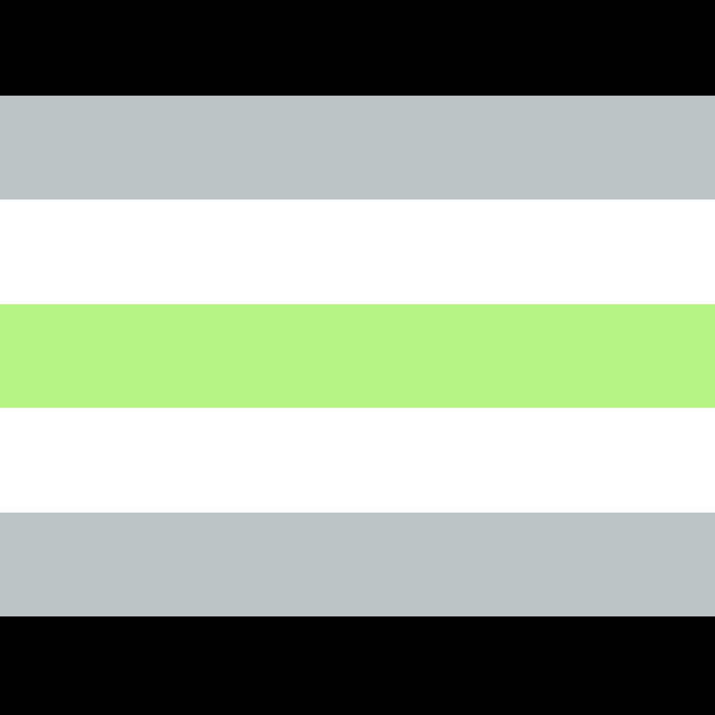 Agender Pride Flag. Copyright Salem X, 2014.