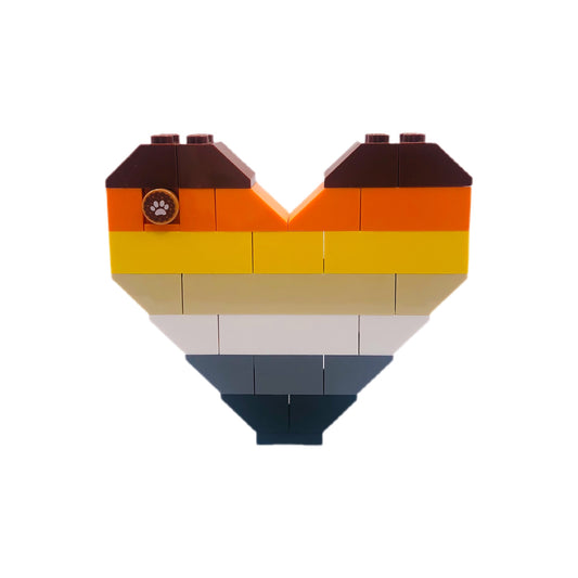 BrickNetty Pride Heart - Bear Pride Flag