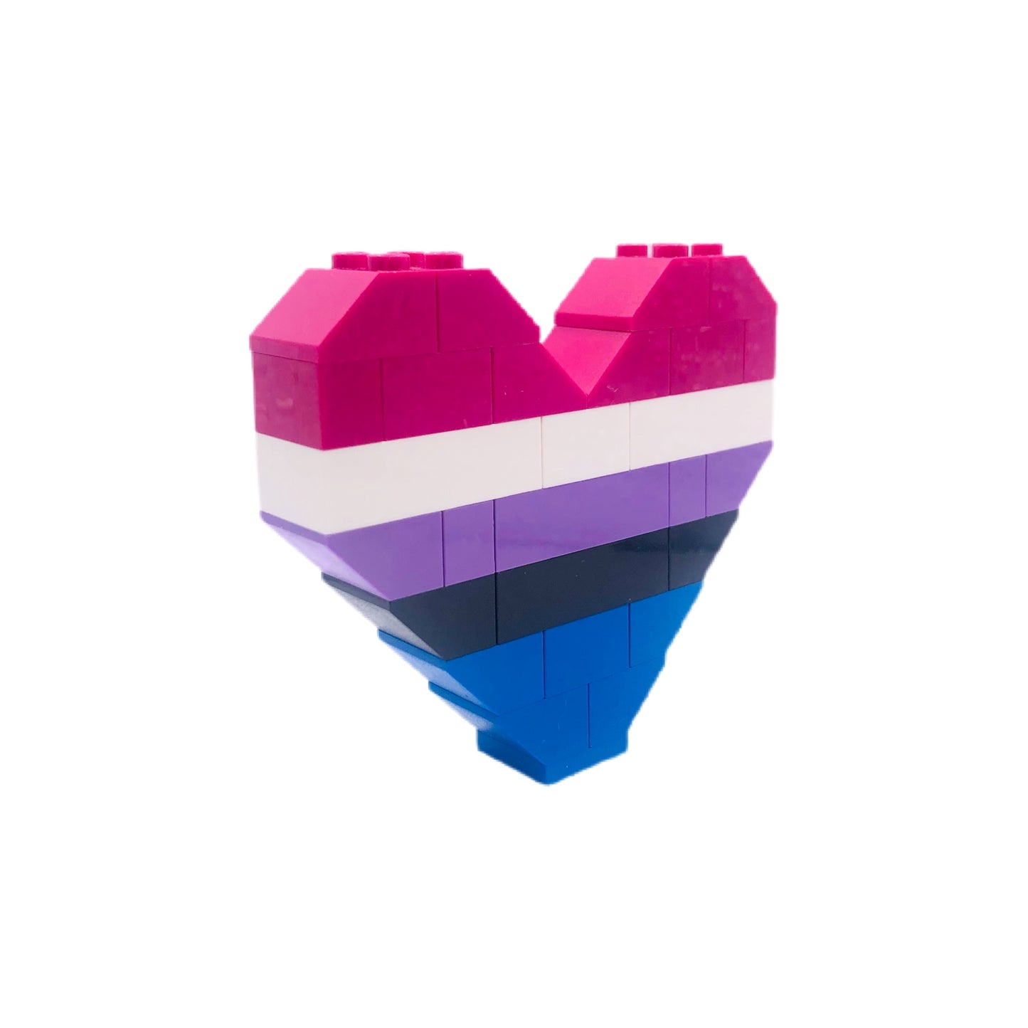 BrickNetty Pride Heart - Genderfluid Pride Flag
