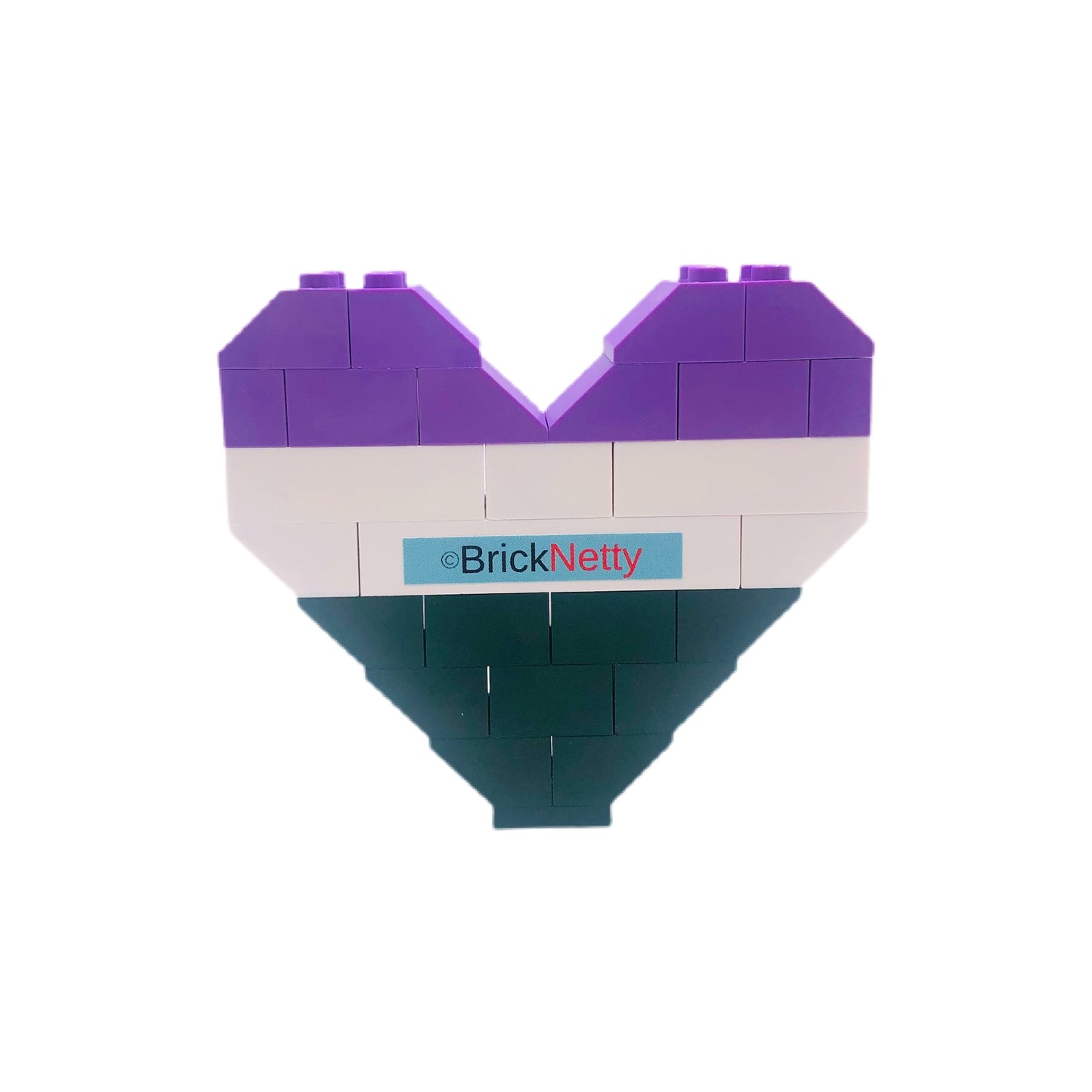 BrickNetty Pride Heart - Genderqueer Pride Flag