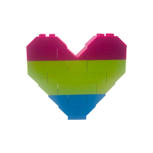BrickNetty Pride Heart - Polysexual Pride Flag