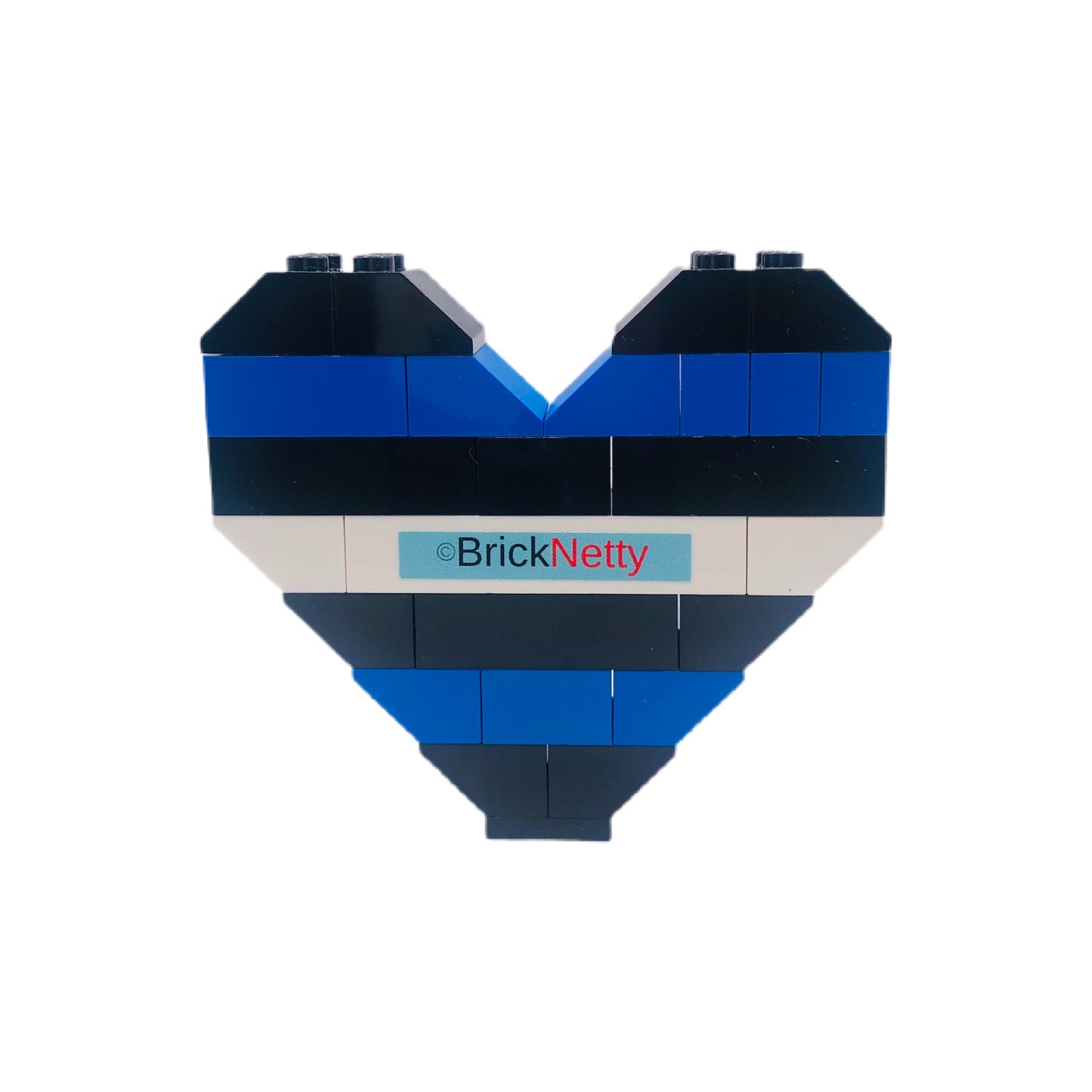 BrickNetty Pride Heart - Leather & Kink Pride Flag