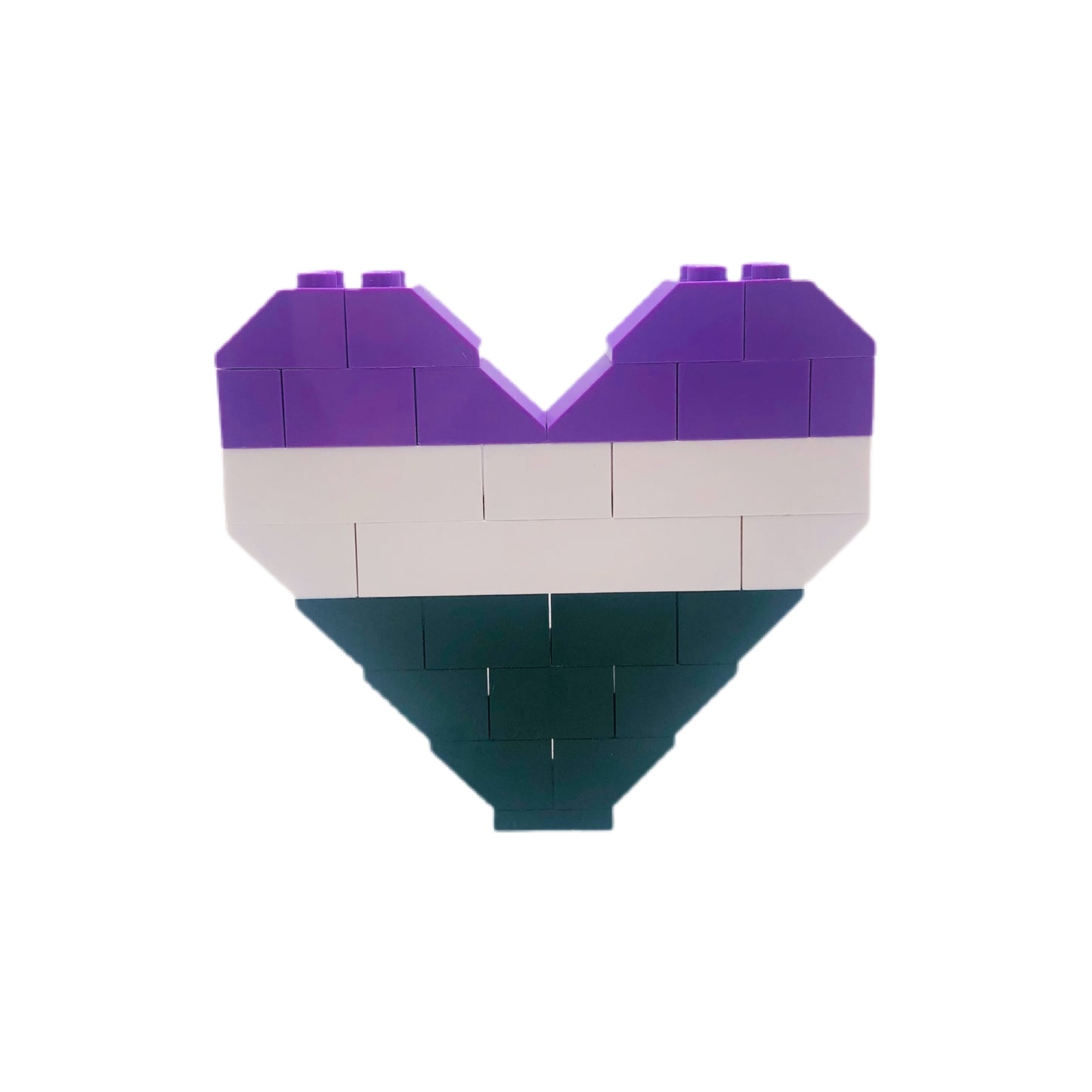 BrickNetty Pride Heart - Genderqueer Pride Flag