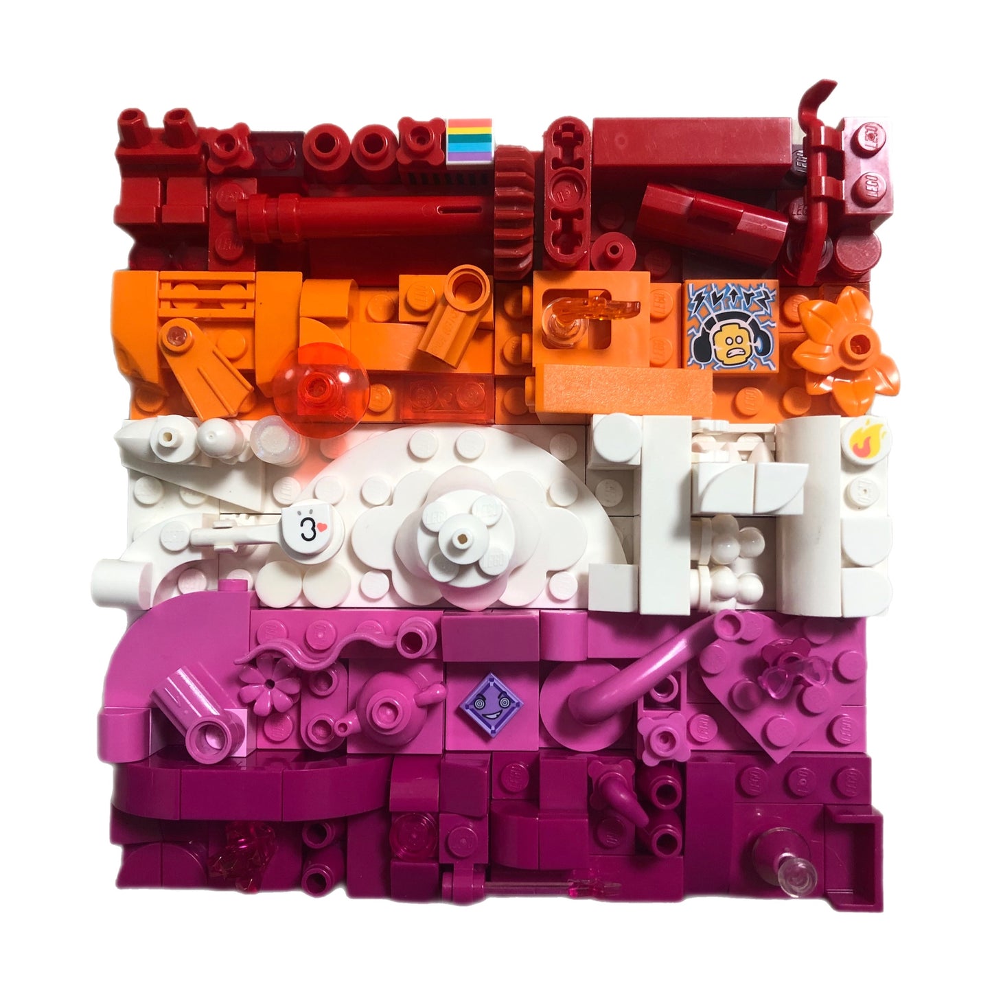 Collage Art- Lesbian Pride Flag