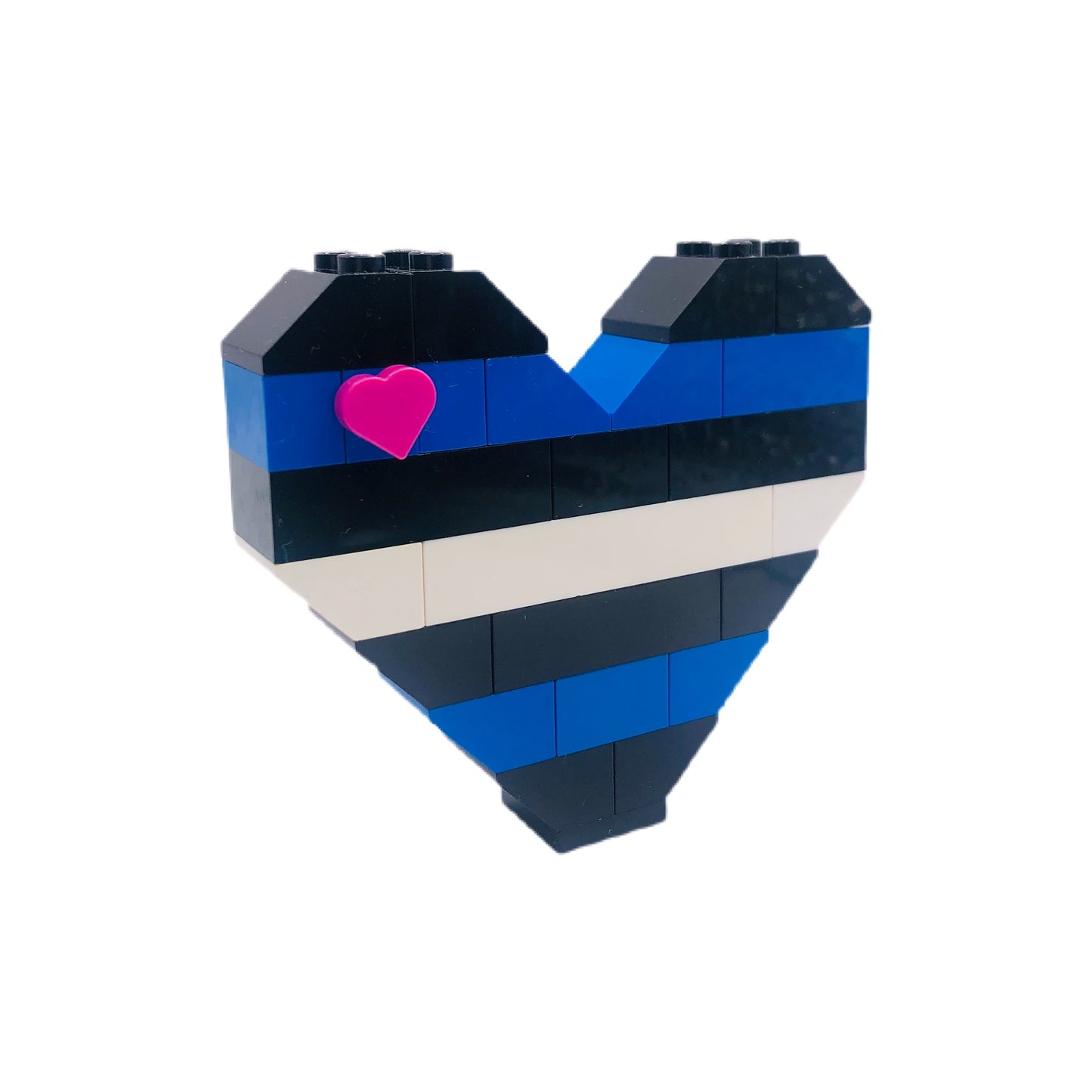 BrickNetty Pride Heart - Leather & Kink Pride Flag