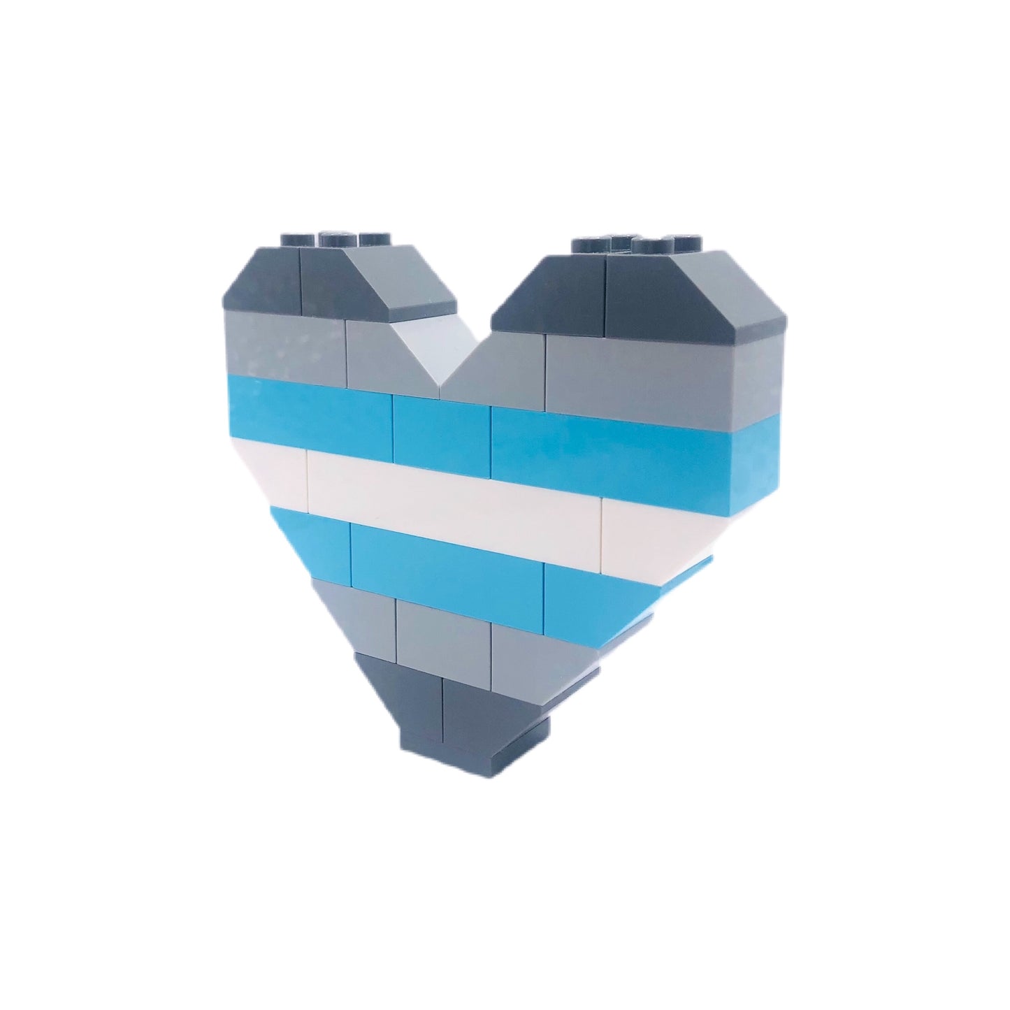 BrickNetty Pride Heart - Demiboy Pride Flag