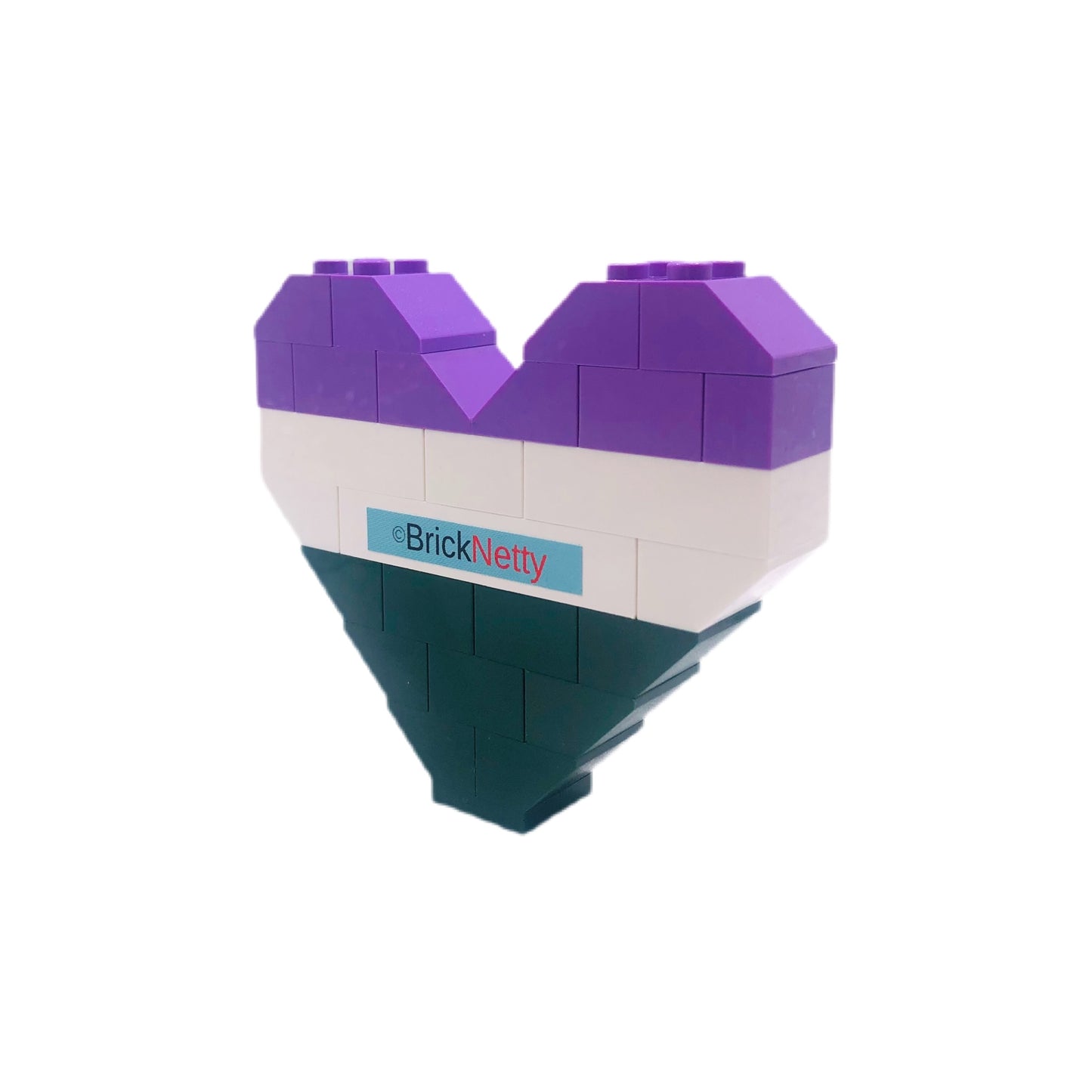 BrickNetty Pride Heart - Genderqueer Pride Flag