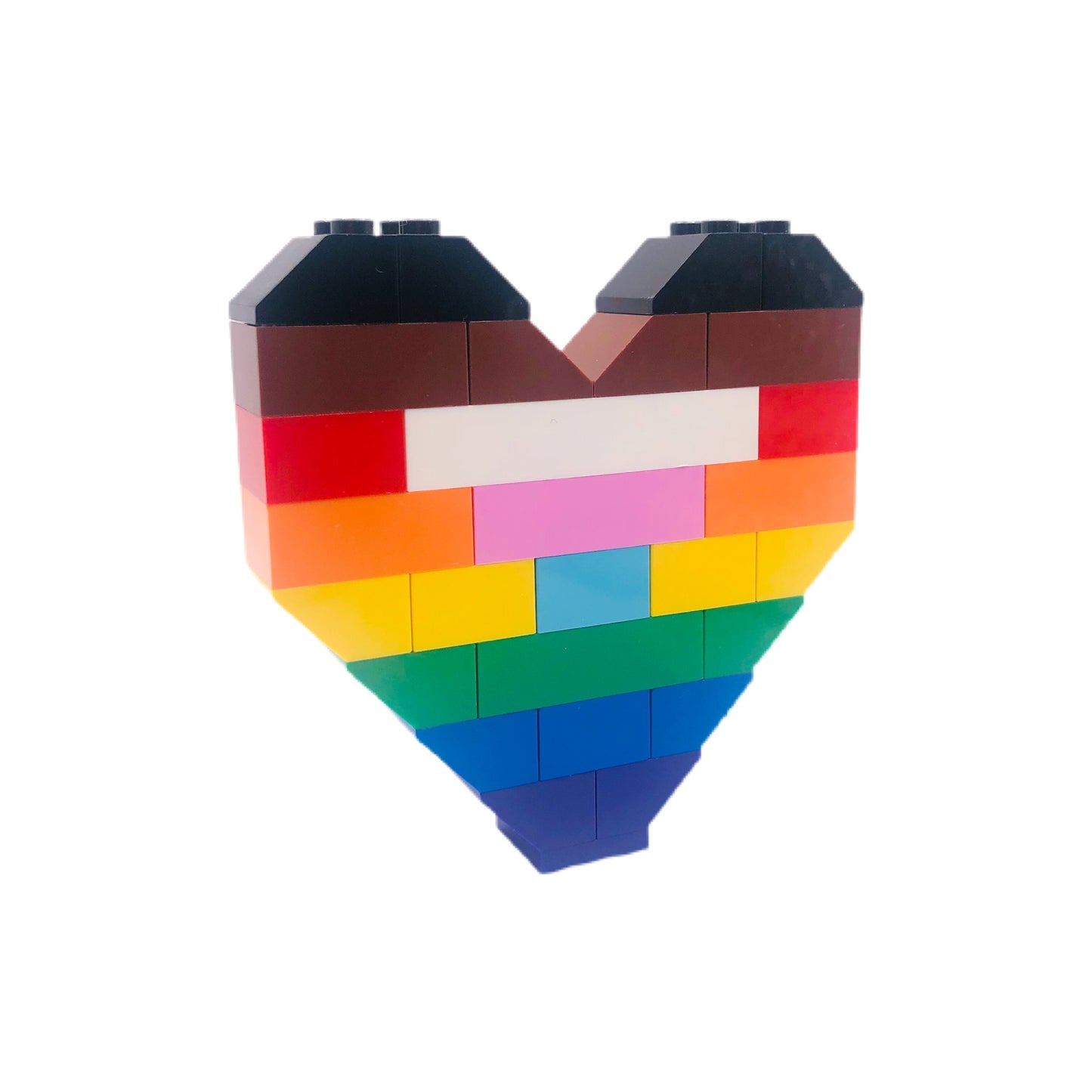 BrickNetty Pride Heart - Progress Pride Flag