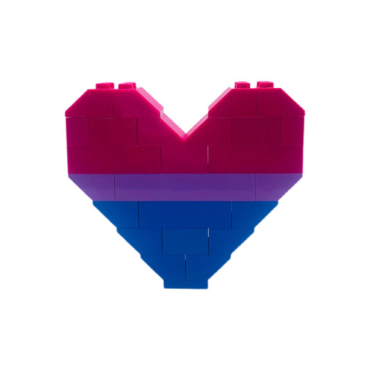 BrickNetty Pride Heart - Bisexual Pride Flag