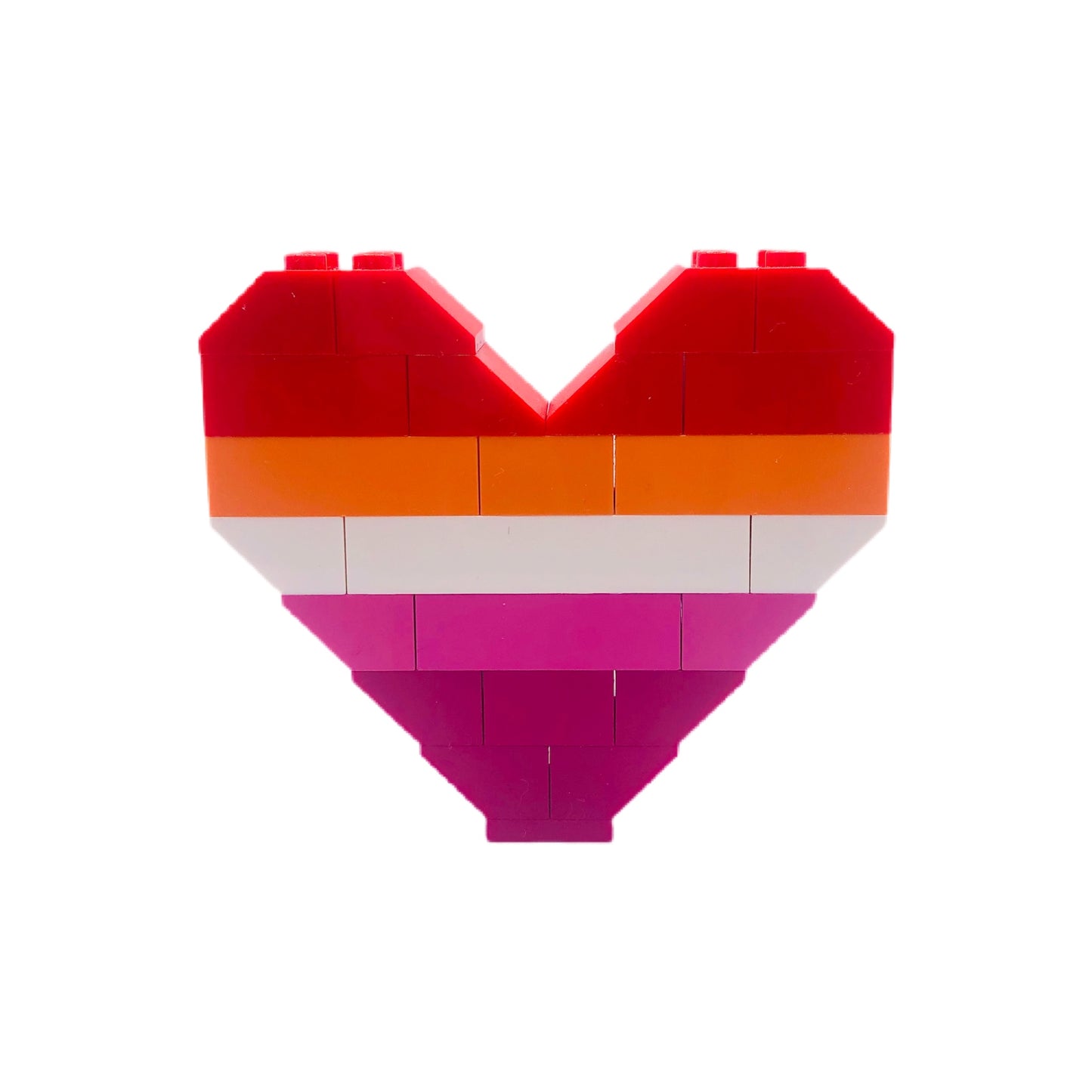 BrickNetty Pride Heart - Lesbian Pride Flag