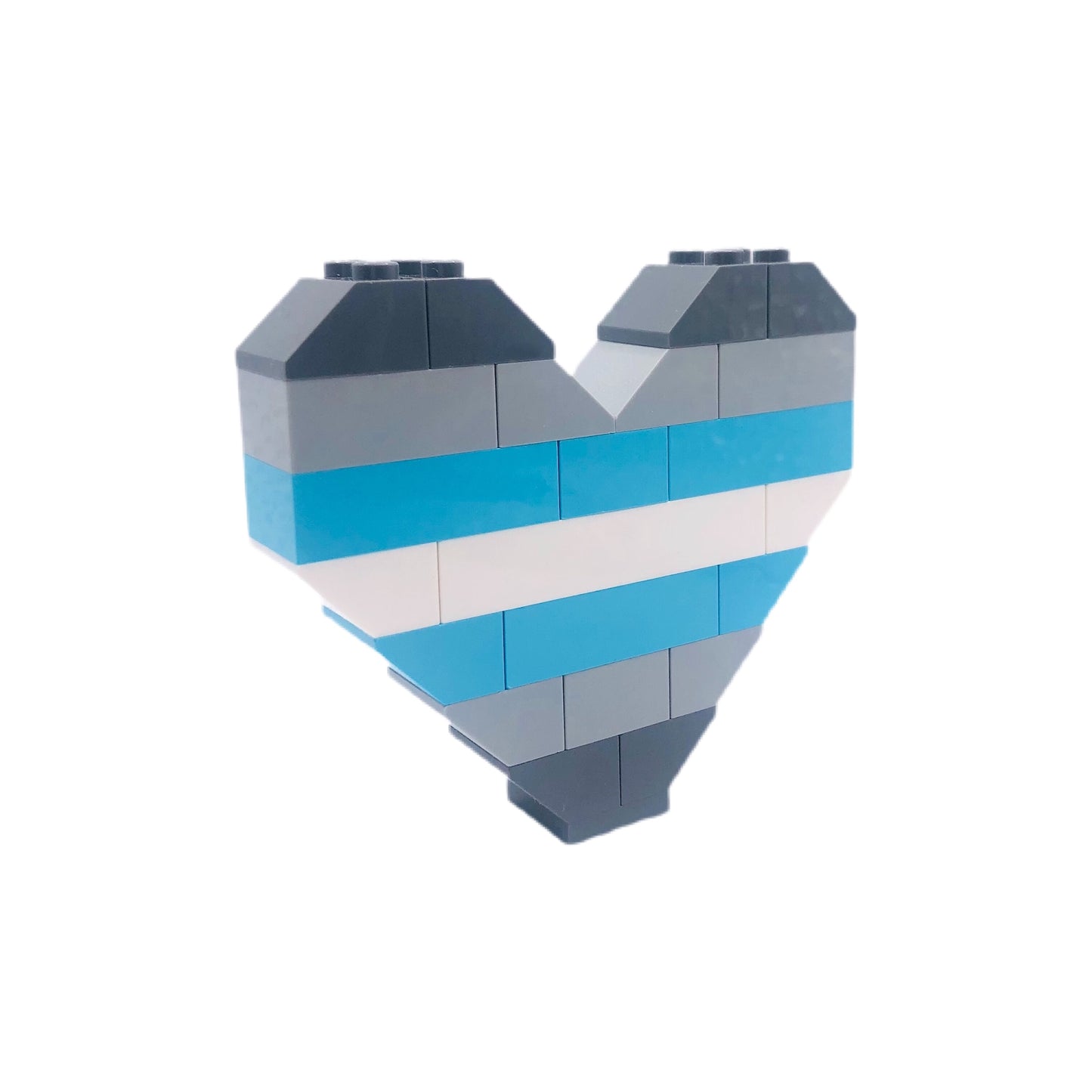 BrickNetty Pride Heart - Demiboy Pride Flag
