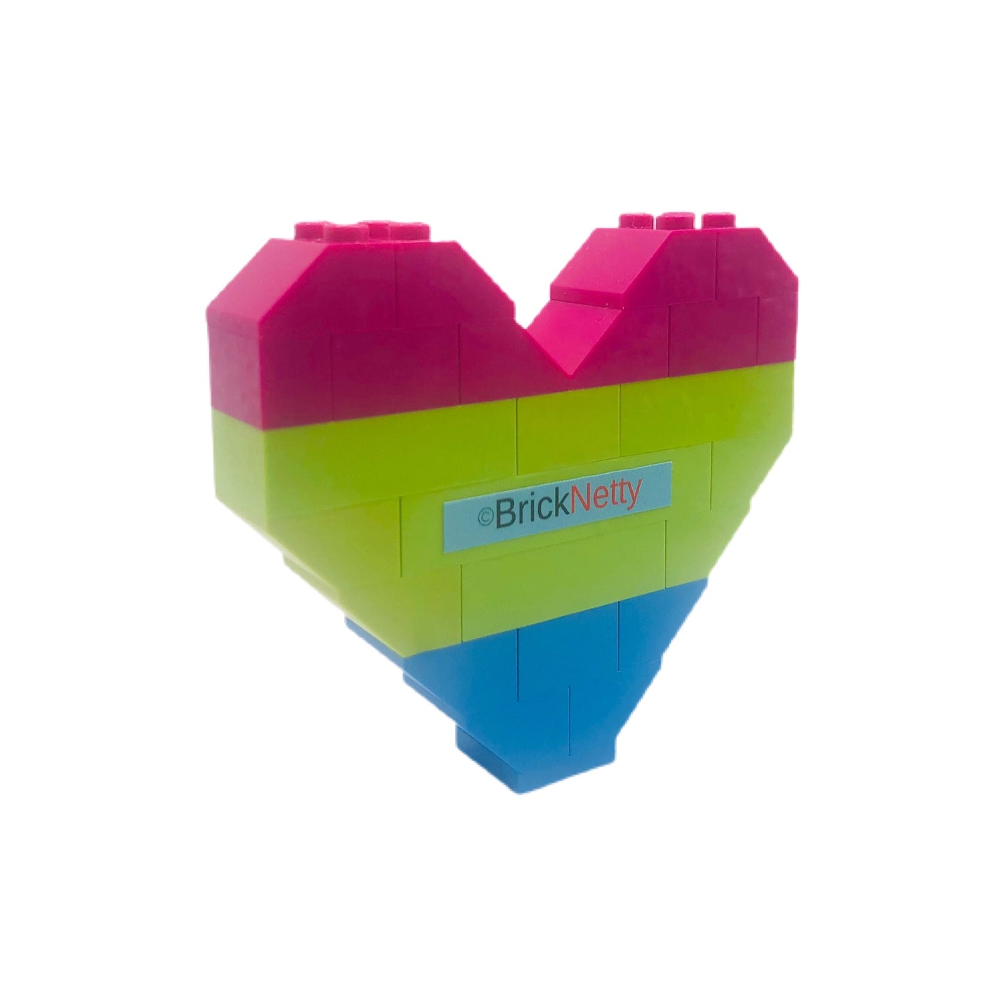 BrickNetty Pride Heart - Polysexual Pride Flag
