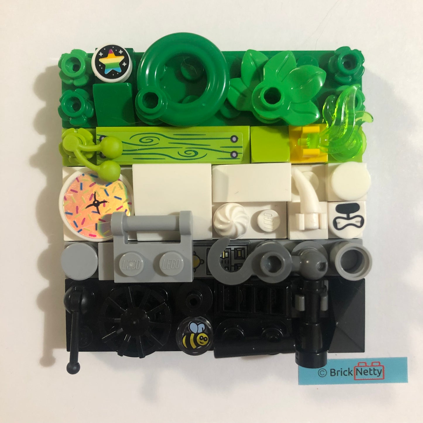 Collage Art- Aromantic Pride Flag