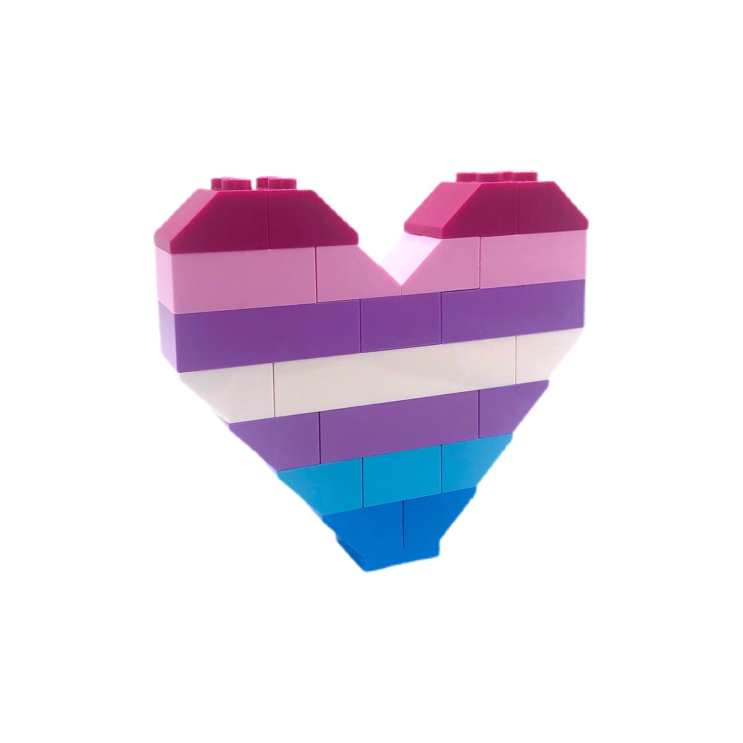 BrickNetty Pride Heart - Bigender Pride Flag