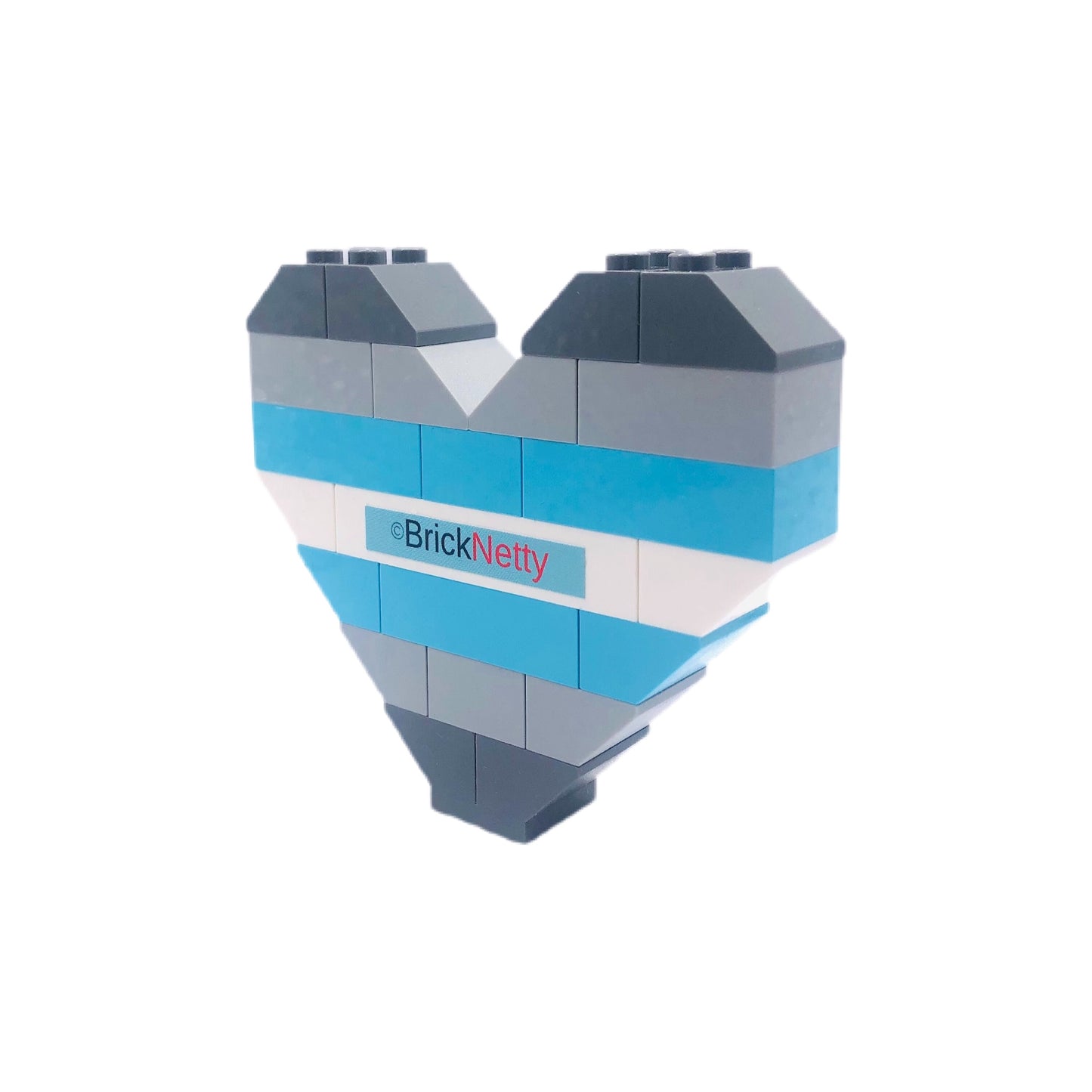 BrickNetty Pride Heart - Demiboy Pride Flag