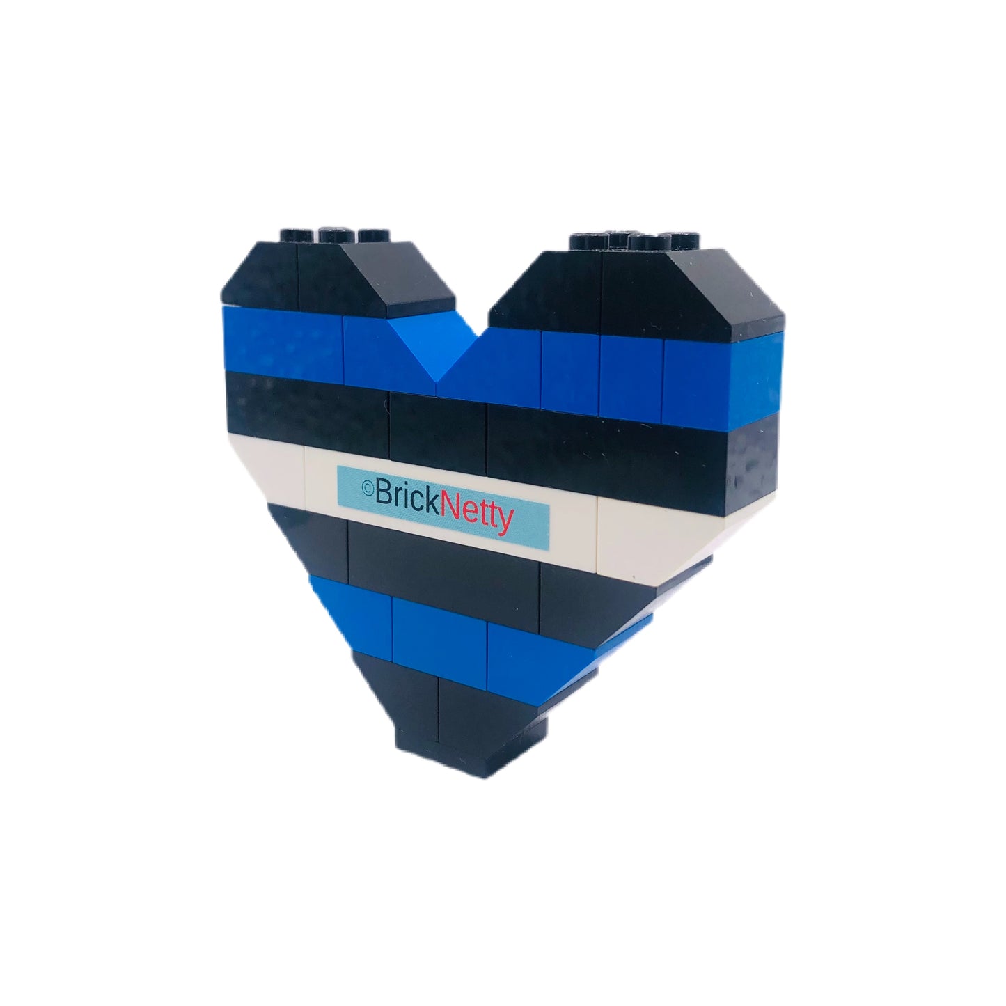 BrickNetty Pride Heart - Leather & Kink Pride Flag