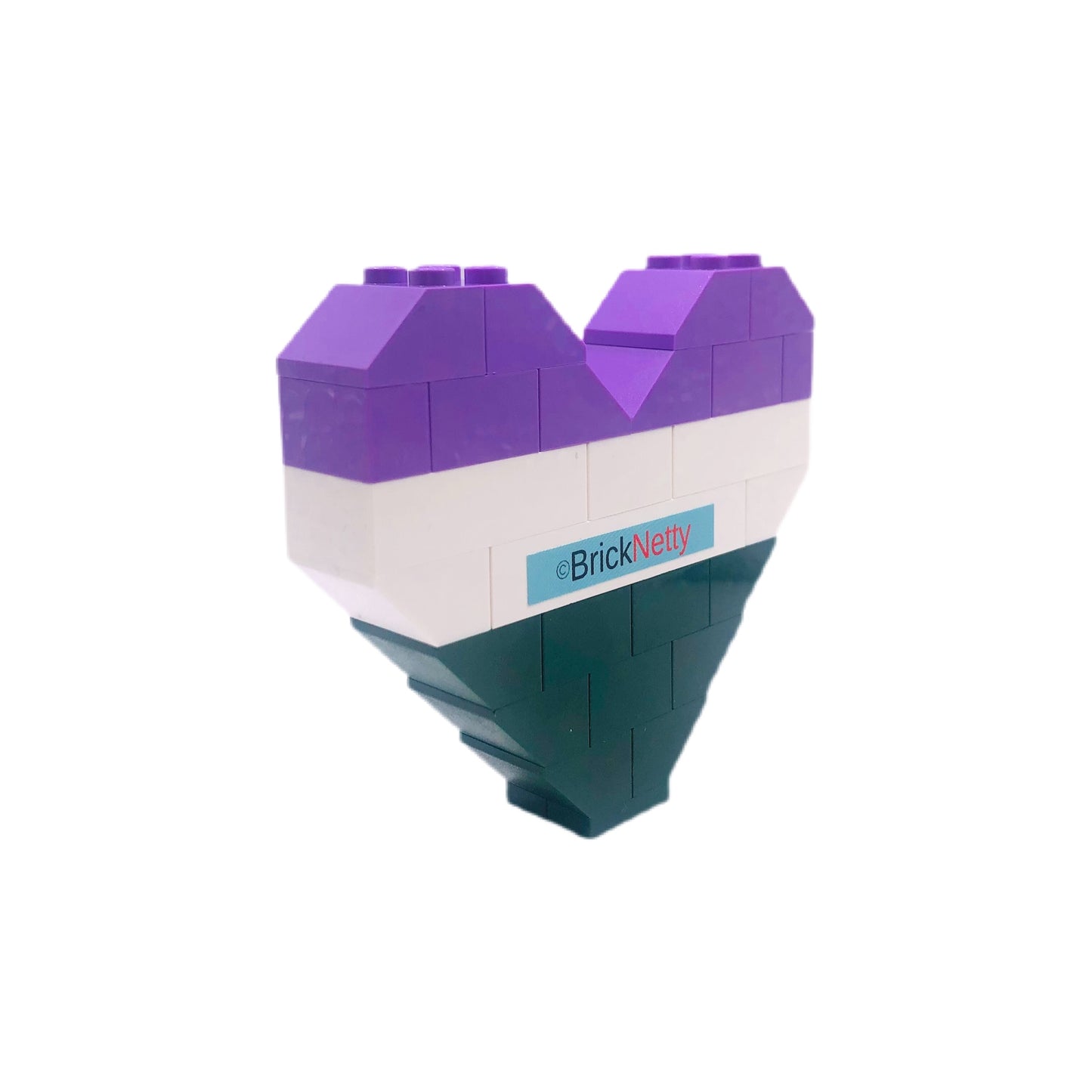 BrickNetty Pride Heart - Genderqueer Pride Flag