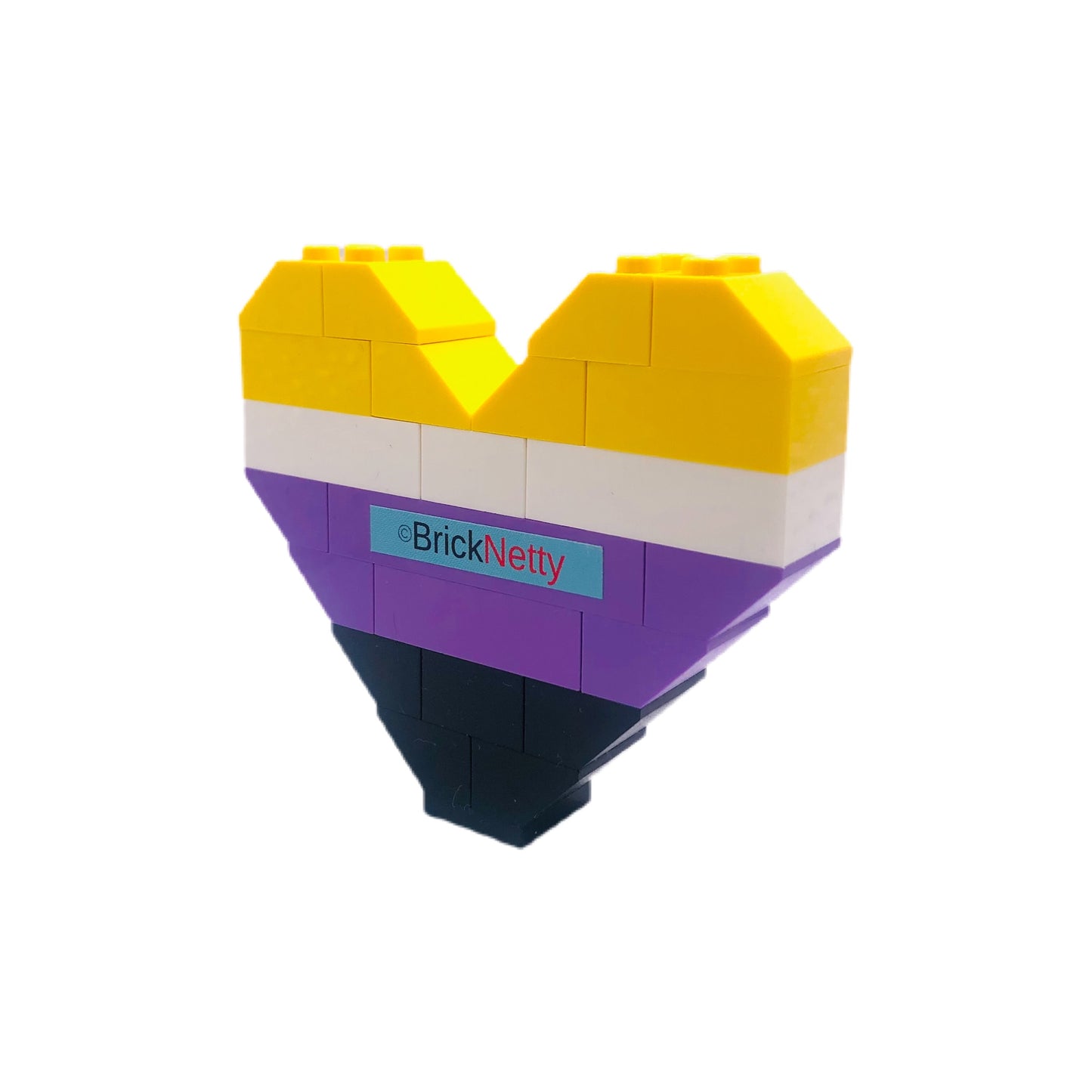 BrickNetty Pride Heart - Non-Binary Pride Flag