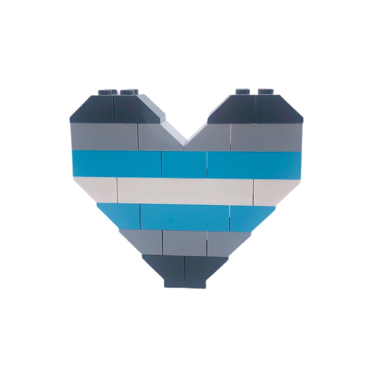 BrickNetty Pride Heart - Demiboy Pride Flag