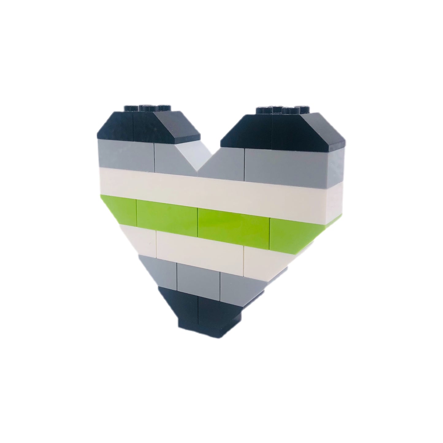 BrickNetty Pride Heart - Agender Pride Flag