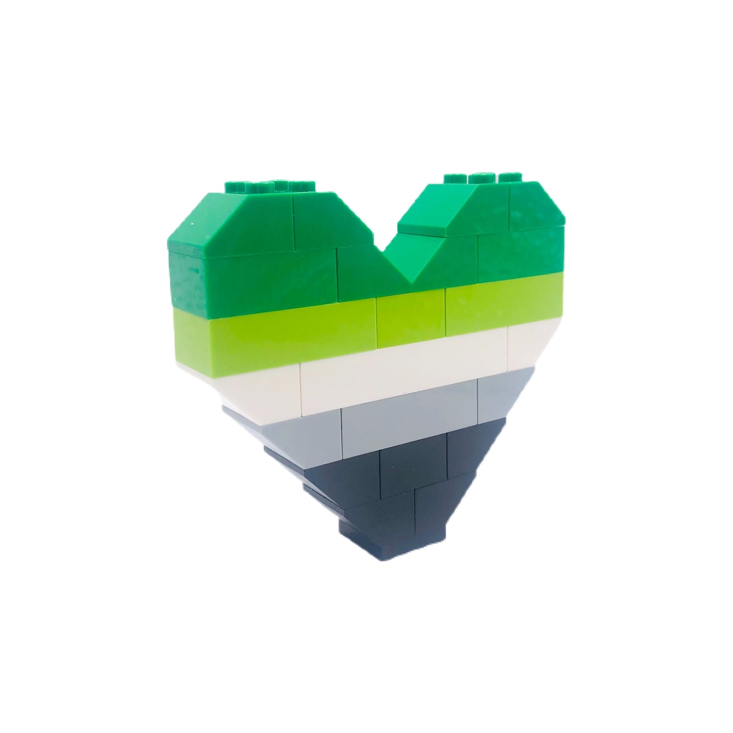 BrickNetty Pride Heart - Aromantic Pride Flag
